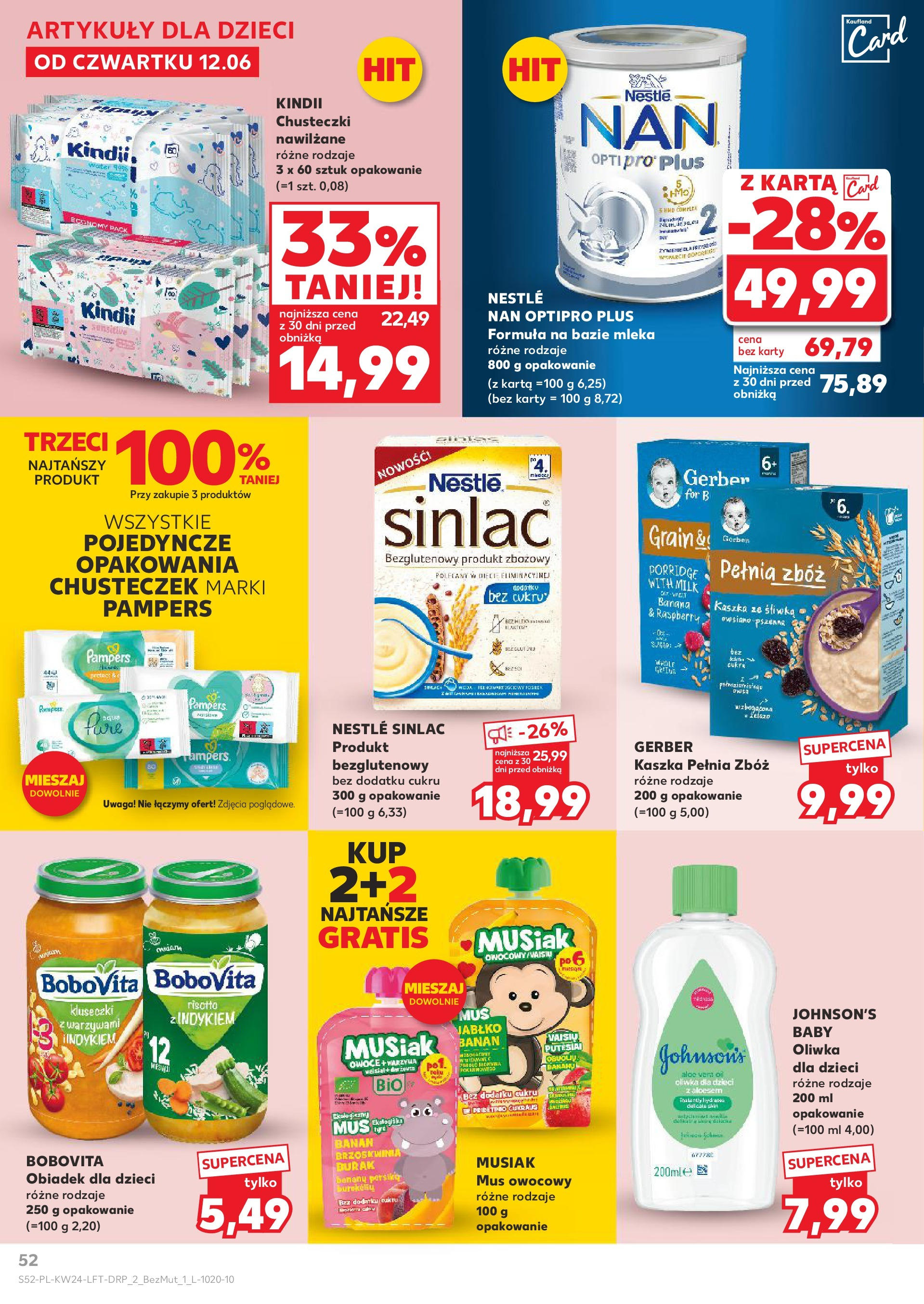 Kaufland gazetka od 12.06.2025 - od jutra PDF | Strona: 52 | Produkty: Burak, Karta, Pampers, Owoce