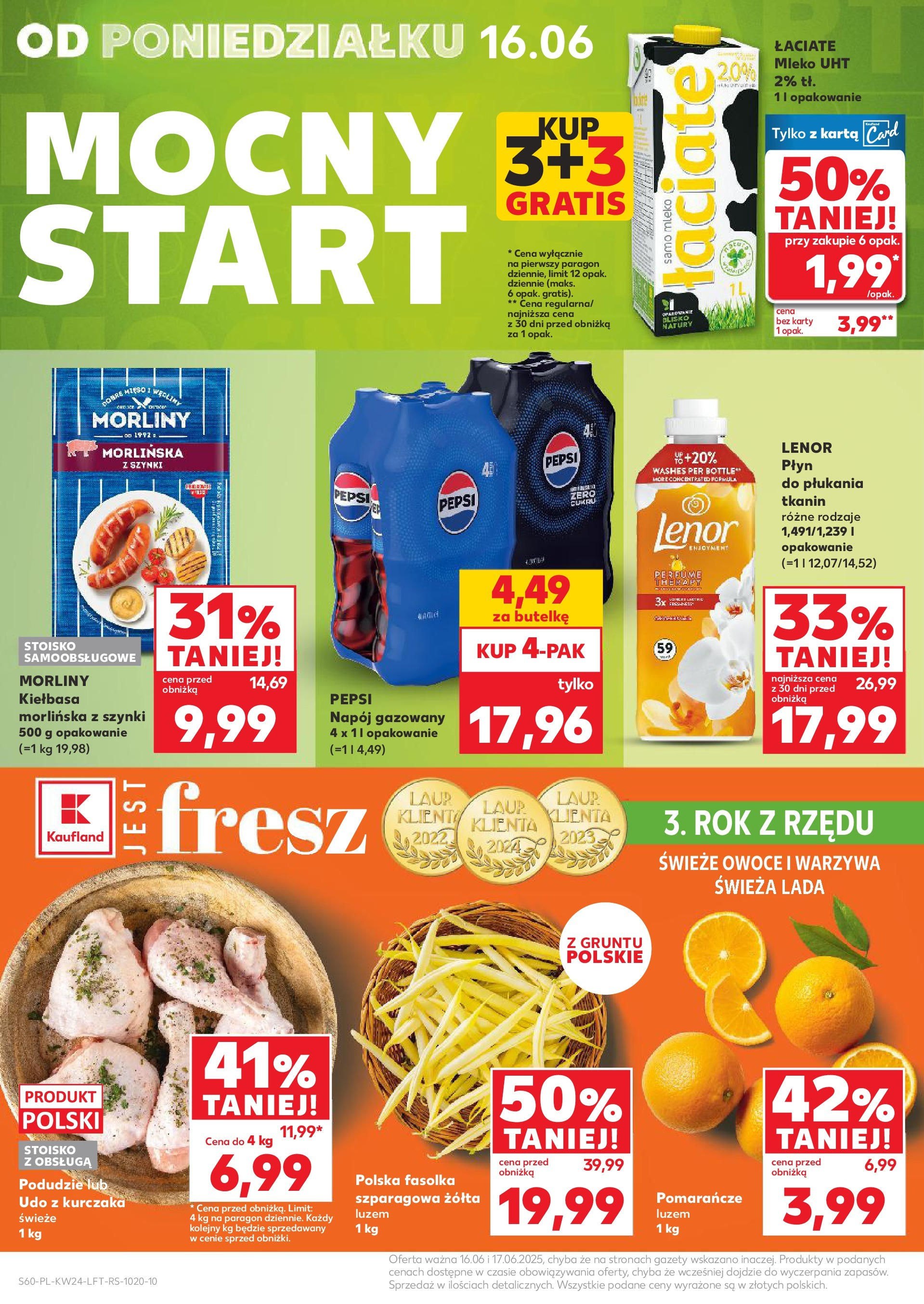 Kaufland gazetka od 12.06.2025 - od jutra PDF | Strona: 60 | Produkty: Karta, Pepsi, Mleko, Lenor płyn do płukania