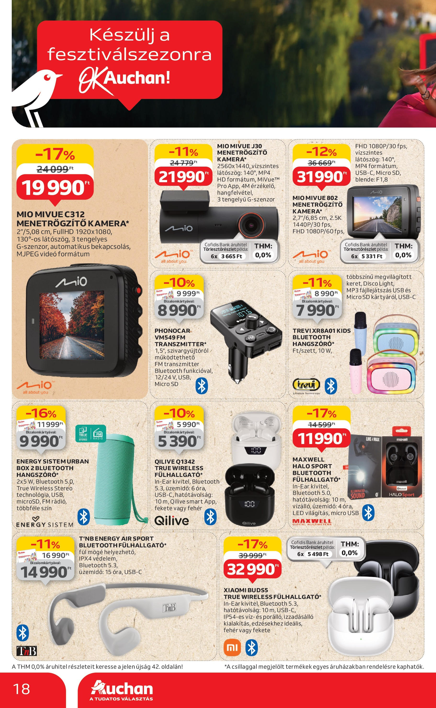 Auchan Akciós újság - 2025.06.12. -tól/töl > akció, lapozható szórólap 🛍️ | Oldal: 18 | Termékek: Rádió, MP3, MP4, USB