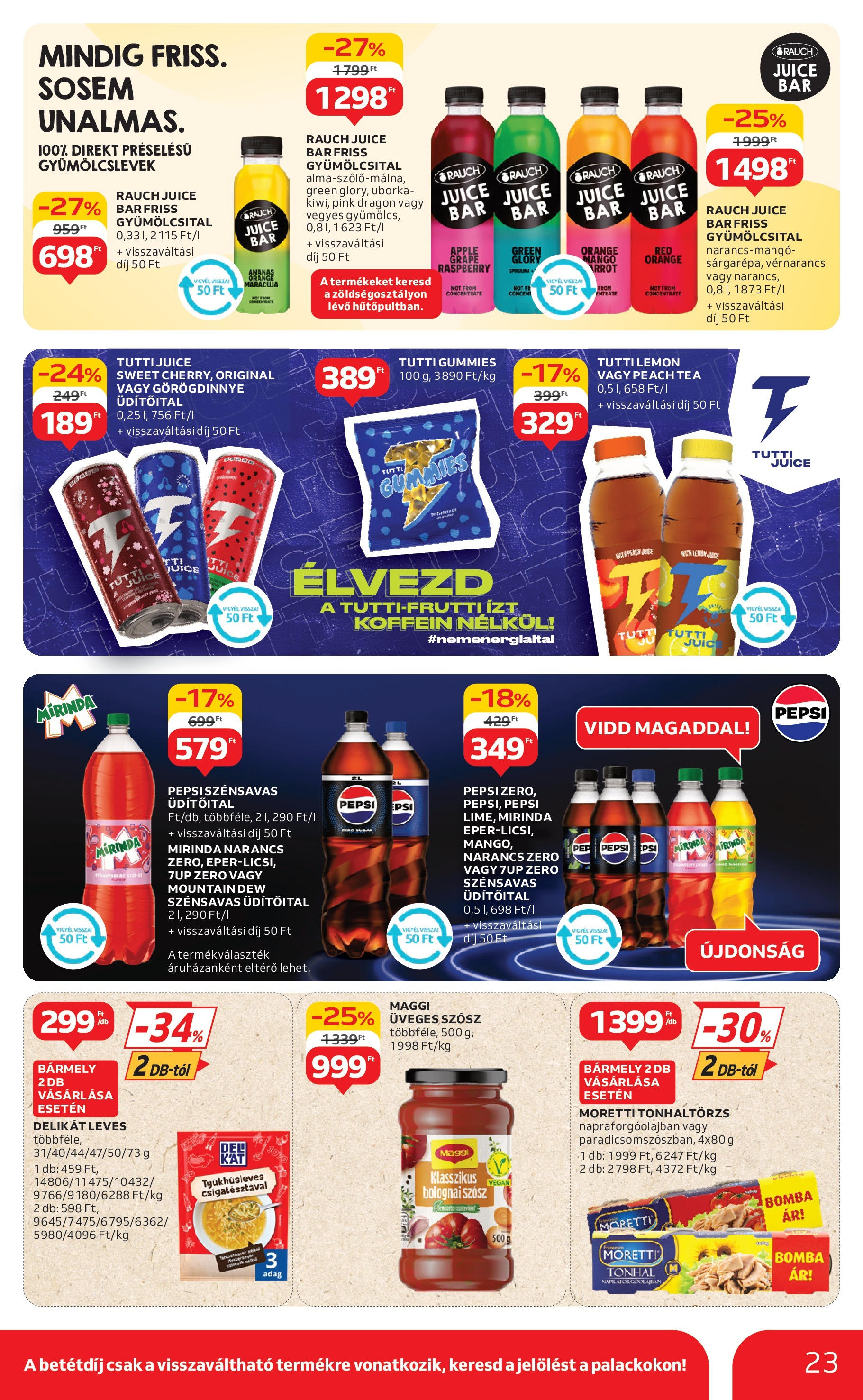 Auchan Akciós újság - 2025.06.12. -tól/töl > akció, lapozható szórólap 🛍️ | Oldal: 23 | Termékek: Görögdinnye, Tonhal, Narancs, Uborka
