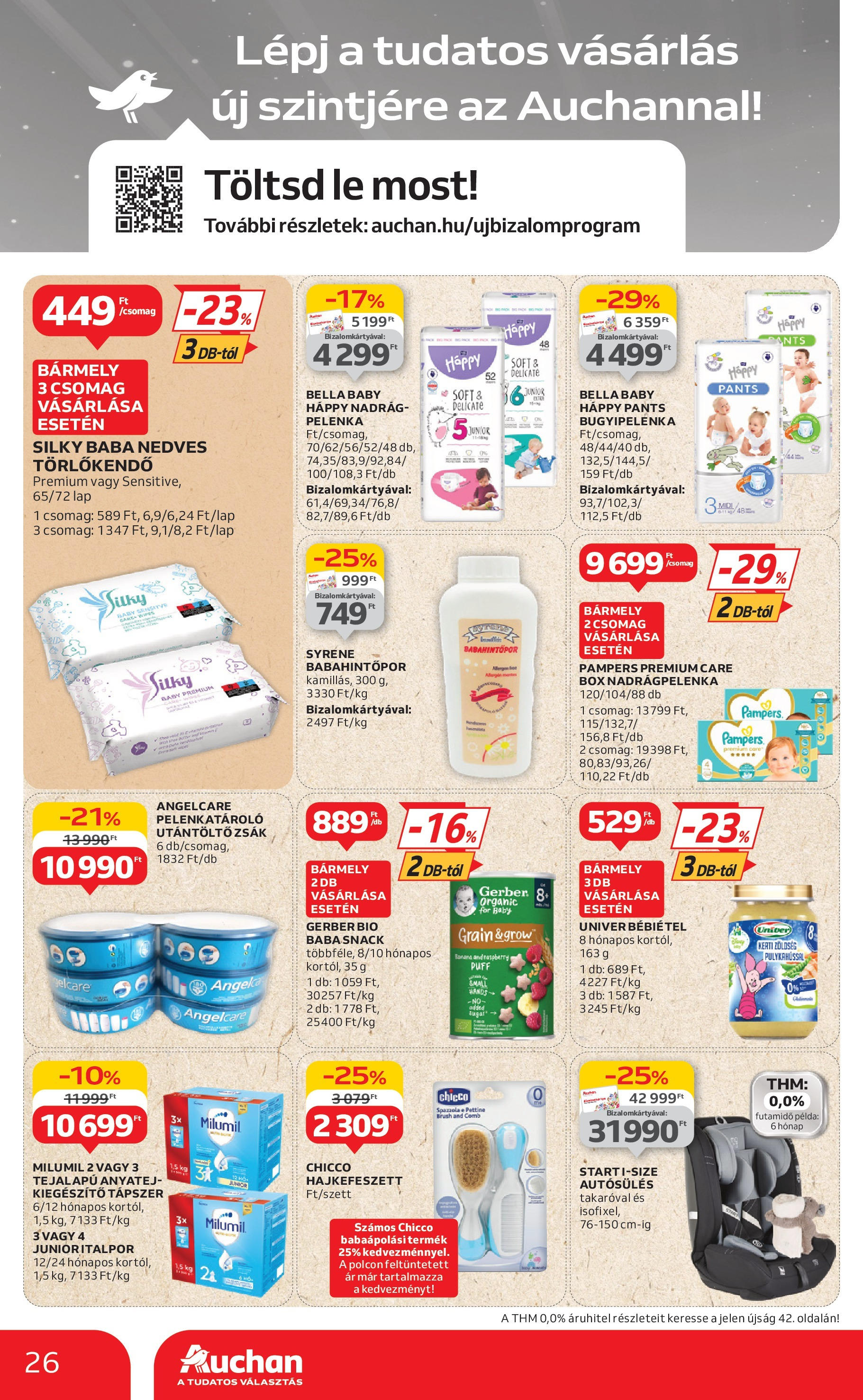 Auchan Akciós újság - 2025.06.12. -tól/töl > akció, lapozható szórólap 🛍️ | Oldal: 26 | Termékek: Pampers, Nedves törlőkendő, Zöldség, Bébiétel
