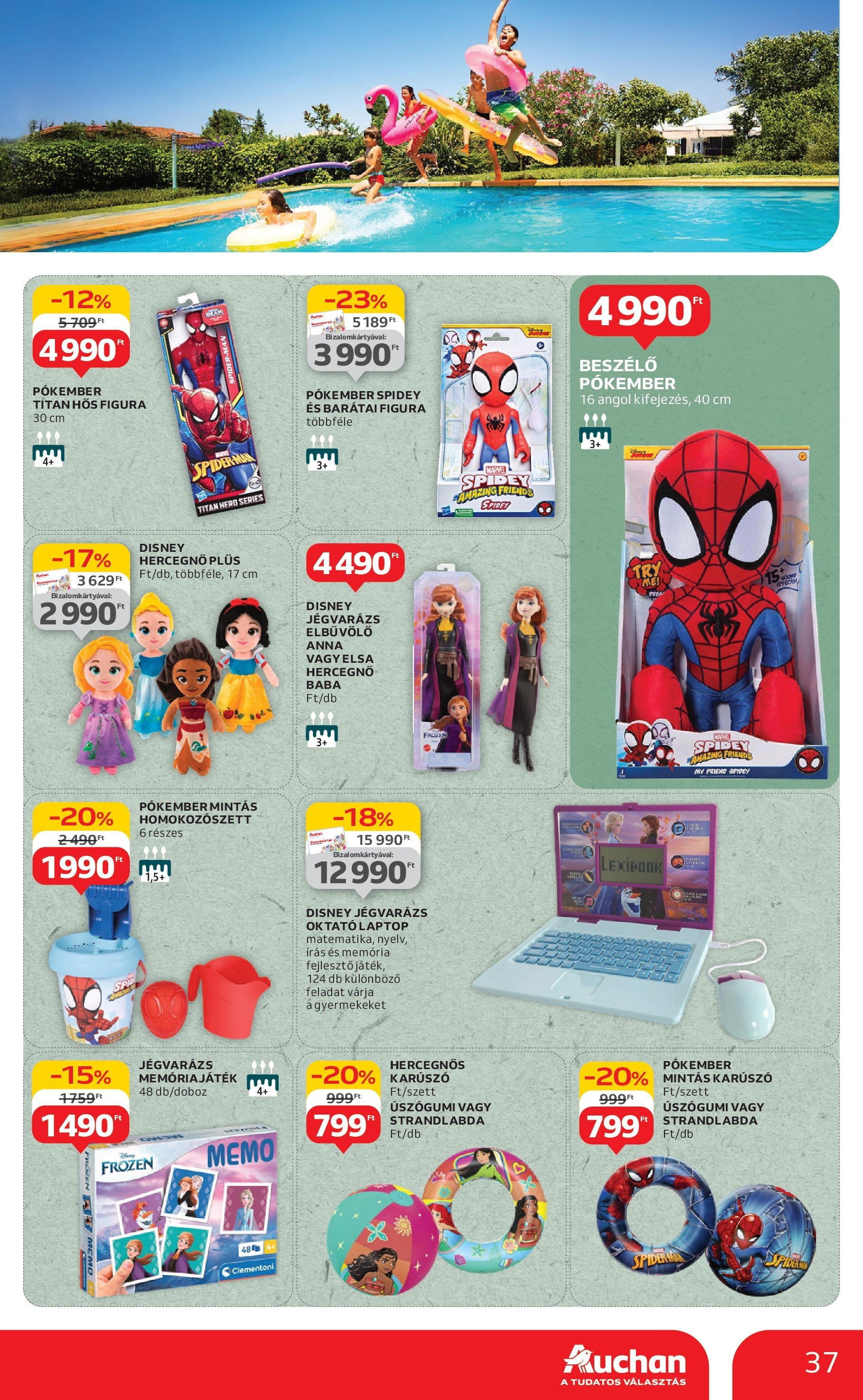 Auchan Akciós újság - 2025.06.12. -tól/töl > akció, lapozható szórólap 🛍️ | Oldal: 37 | Termékek: Laptop, Játék
