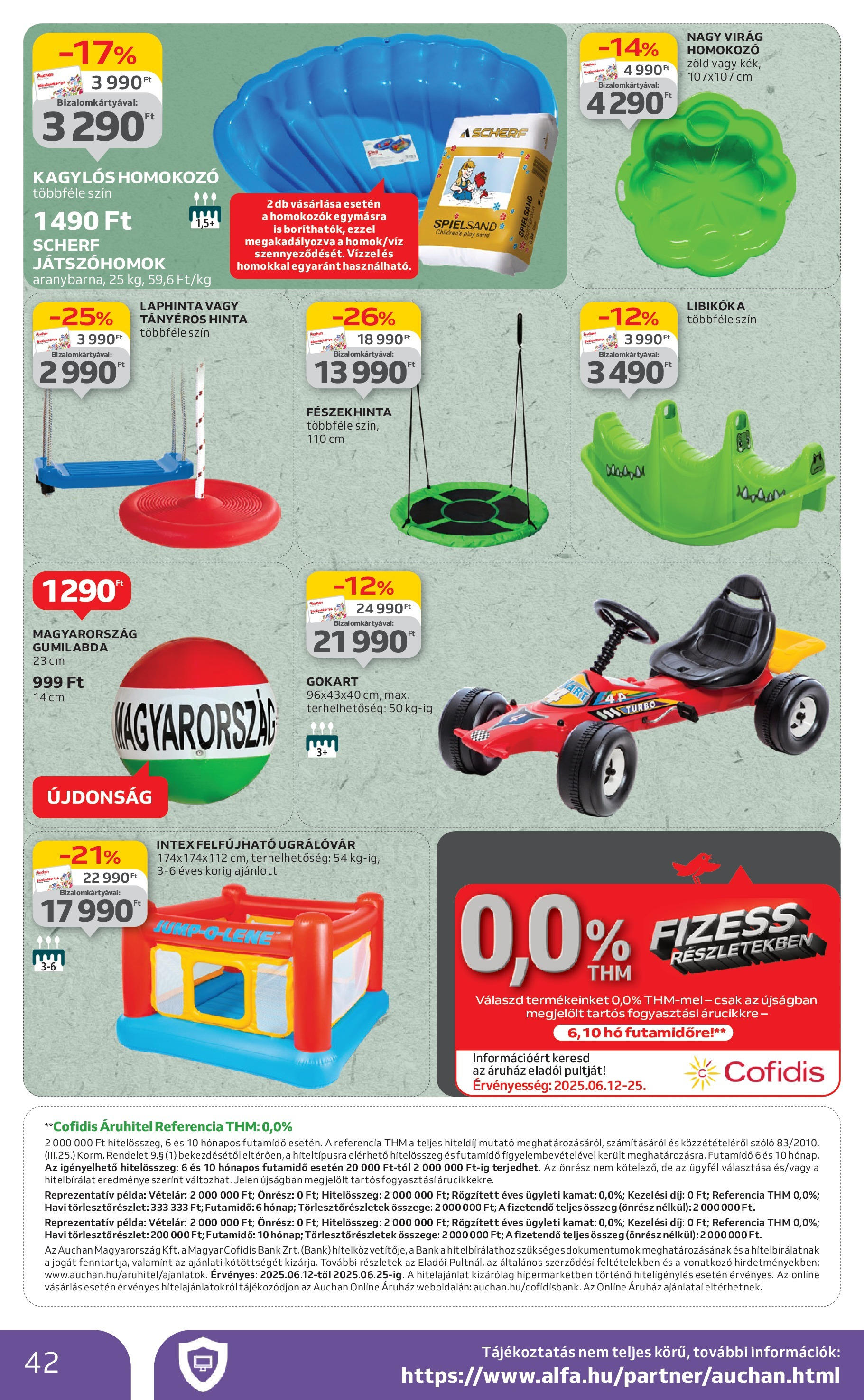 Auchan Akciós újság - 2025.06.12. -tól/töl > akció, lapozható szórólap 🛍️ | Oldal: 42 | Termékek: Szőlő, Virag, Homokozo, Hinta
