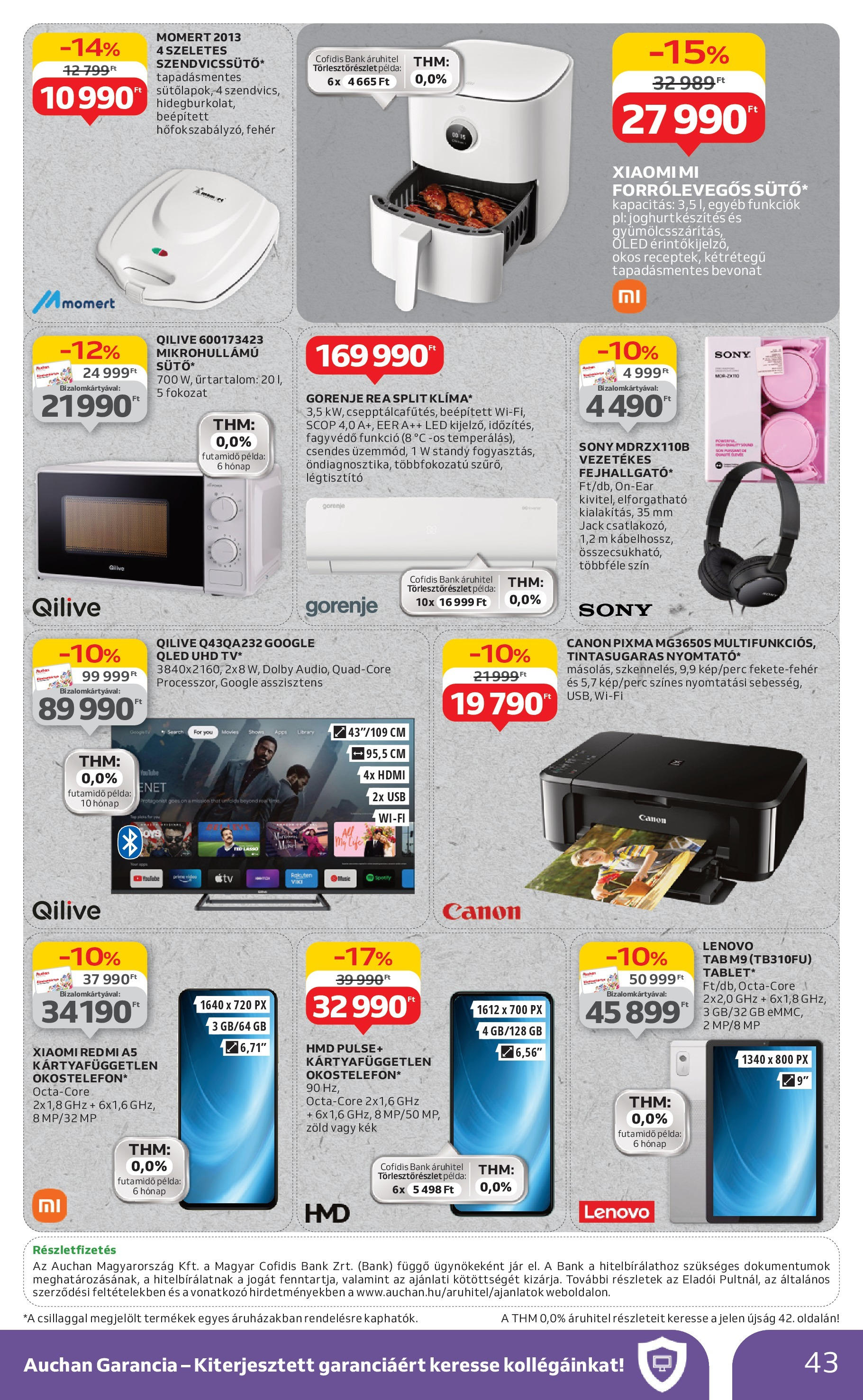 Auchan Akciós újság - 2025.06.12. -tól/töl > akció, lapozható szórólap 🛍️ | Oldal: 43 | Termékek: Fejhallgató, USB, Smartphone, Xiaomi