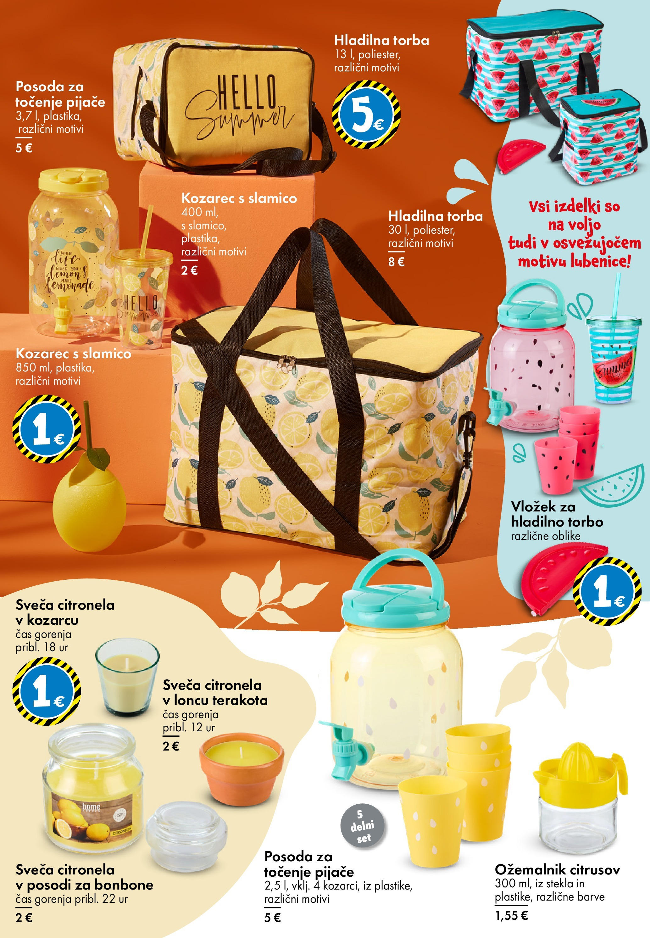 TEDi katalog veljaven od 13.06.2025 | Stran: 20 | Izdelki: Hladilna torba, Torba, Kozarec, Lubenice
