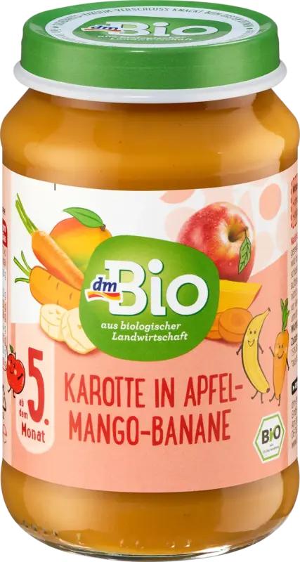 dmBio Früchte Karotte, Apfel, Mango, Banane ab dem 5. Monat