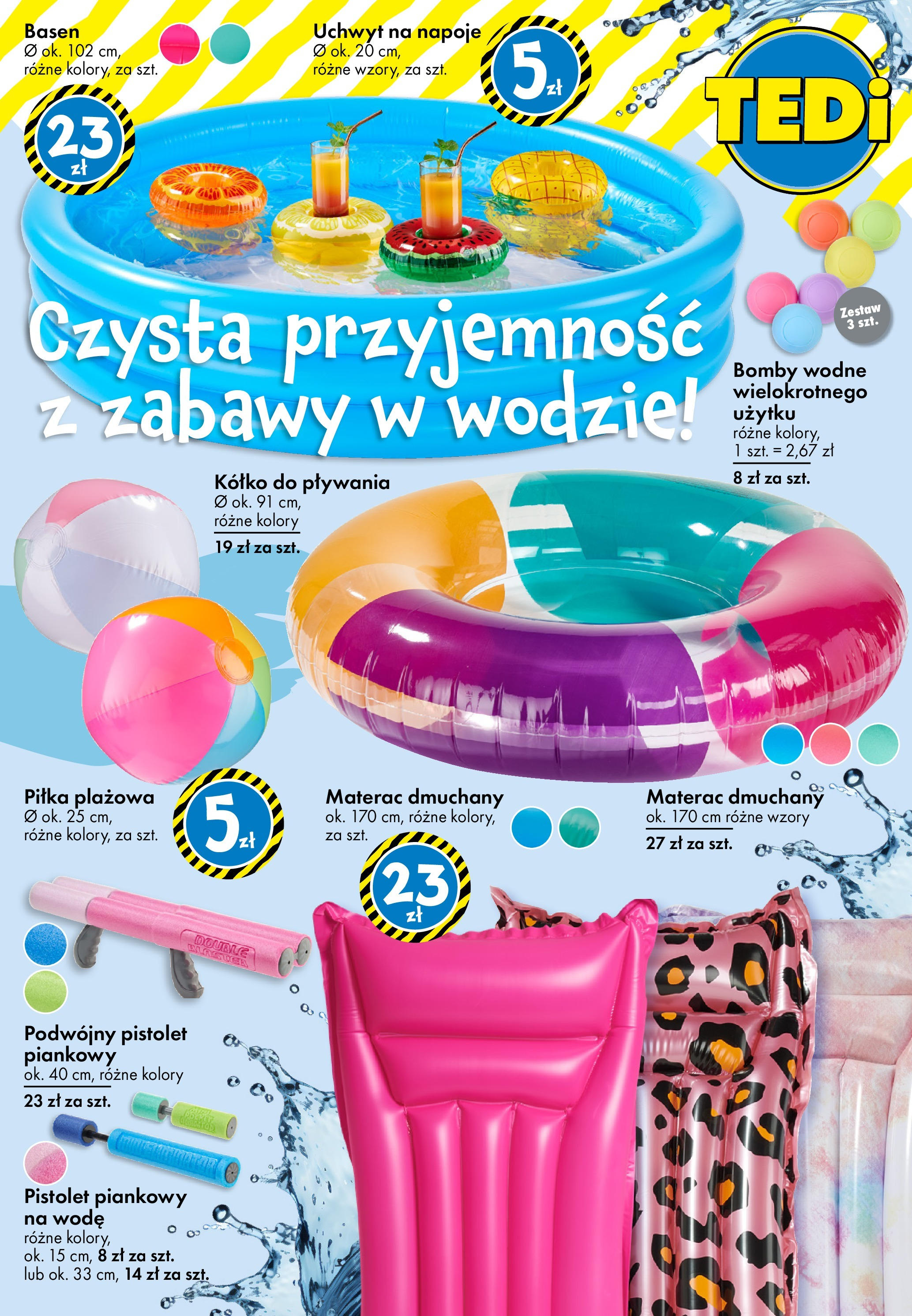 TEDi Gazetka od (13.06.2025 - 21.06.2025) | Strona: 13 | Produkty: Napoje, Materac, Basen