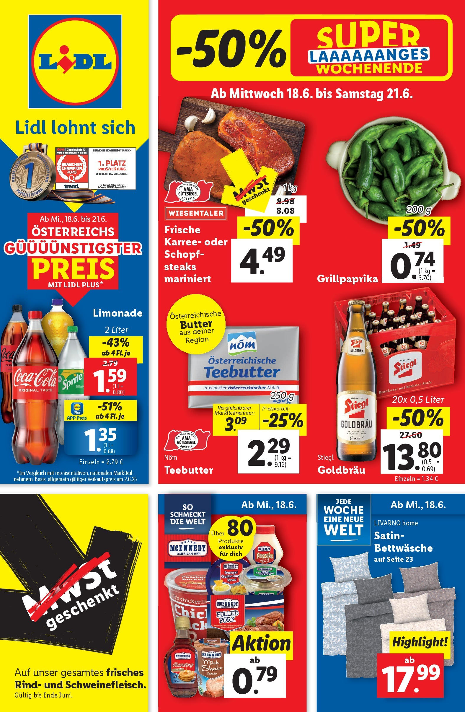 LIDL Flugblatt ab 17.06.2025 - Angebote "Lidl: Flugblatt in deiner Nähe" - Seite 1 Vorschau der Angebote: Lidl Lidl: Flugblatt in deiner Nähe gültig ab 17.06.2025