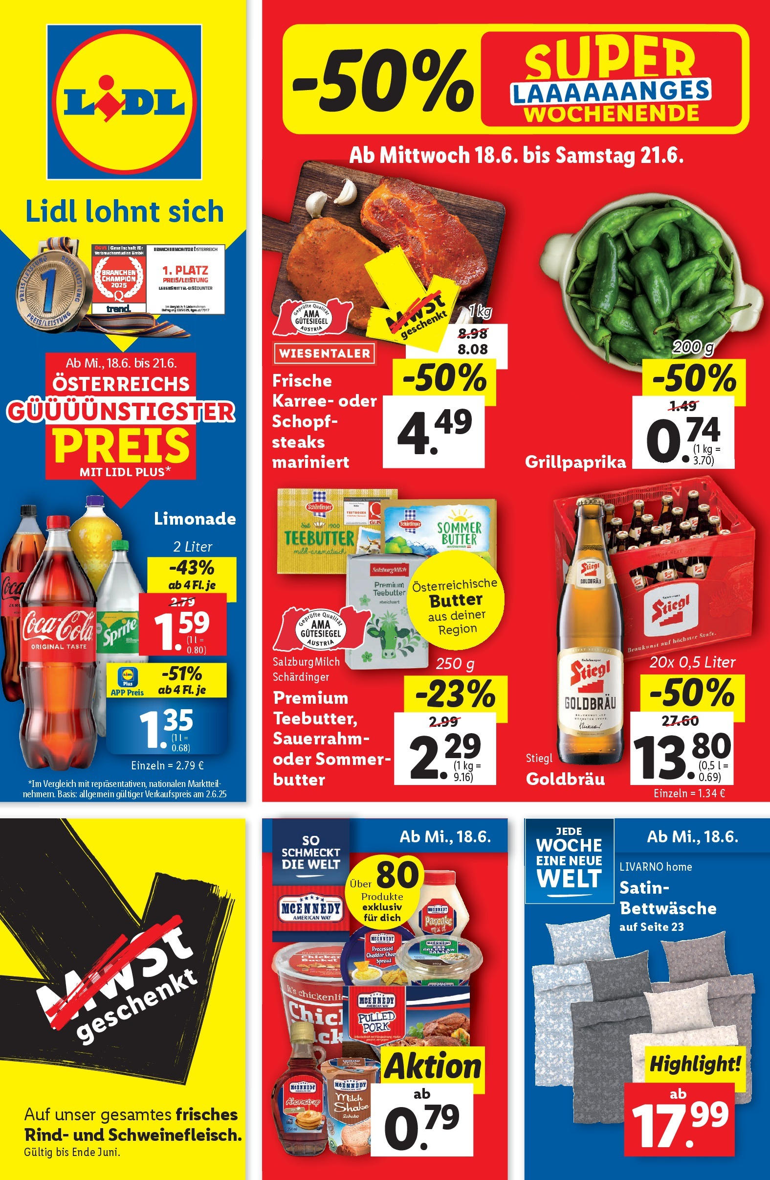 LIDL Flugblatt ab 17.06.2025 - Angebote "Lidl: Flugblatt in deiner Nähe" - Seite 1 Vorschau der Angebote: Lidl Lidl: Flugblatt in deiner Nähe gültig ab 17.06.2025