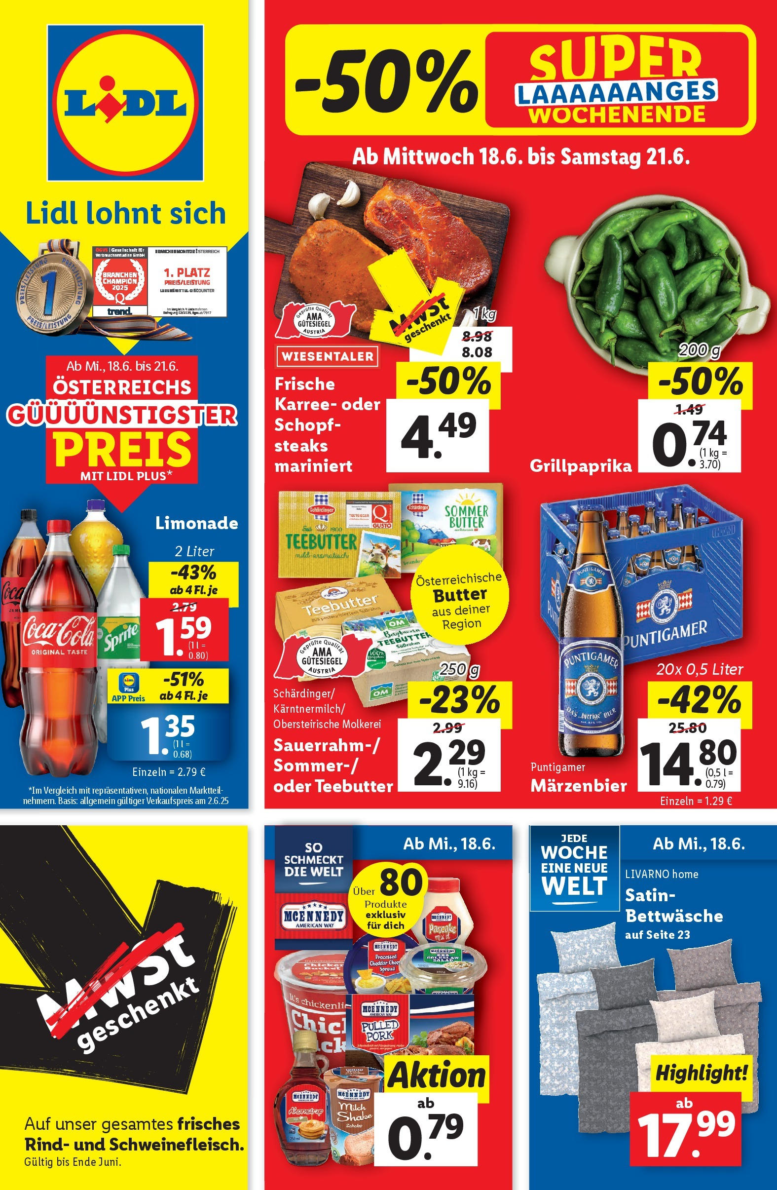 LIDL Flugblatt ab 17.06.2025 - Angebote "Lidl: Flugblatt in deiner Nähe" - Seite 1 Vorschau der Angebote: Lidl Lidl: Flugblatt in deiner Nähe gültig ab 17.06.2025