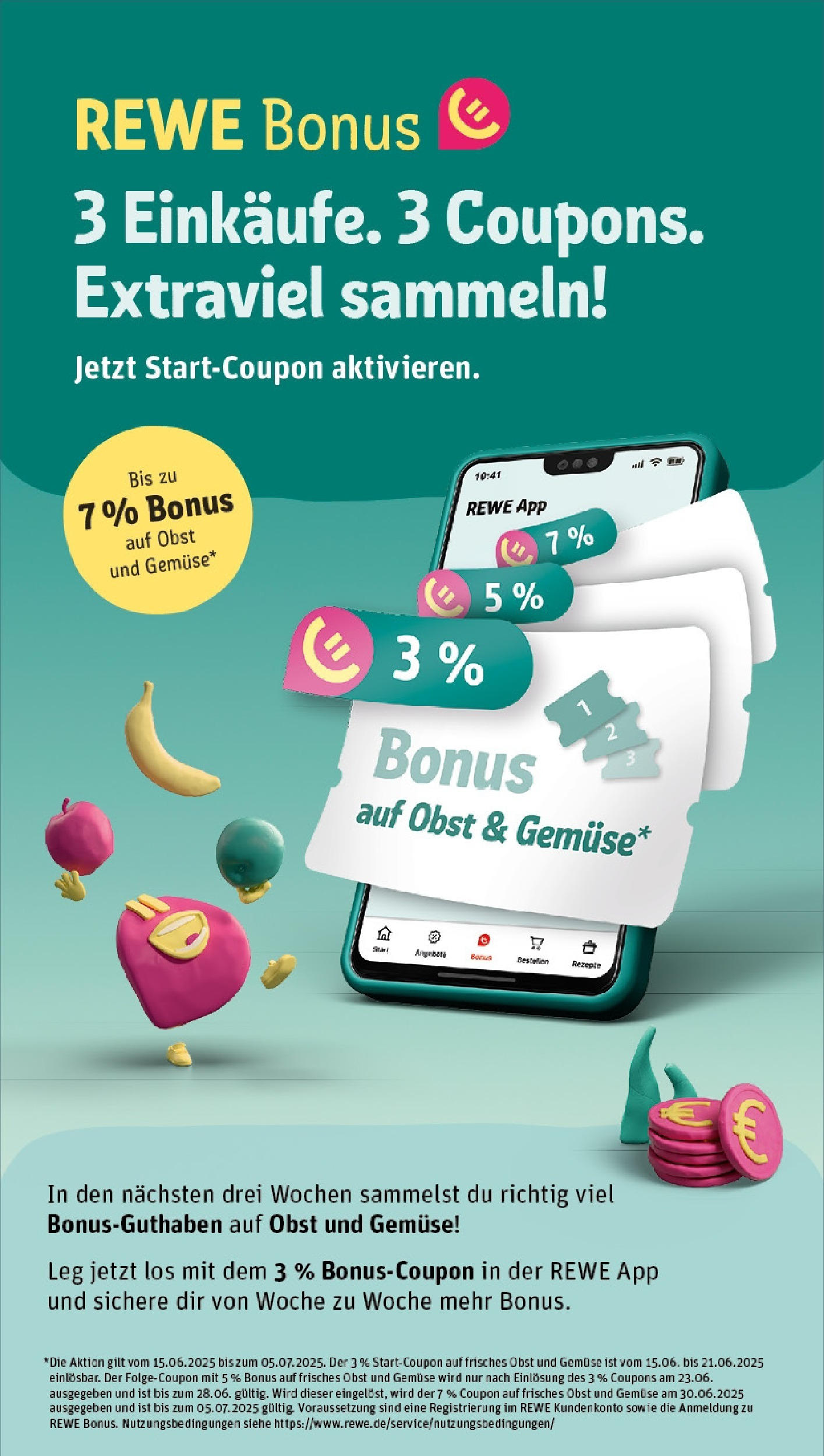 REWE Prospekt ab 15.06.2025 zum Blättern » Angebote | Seite: 3 | Produkte: Gemüse, Obst