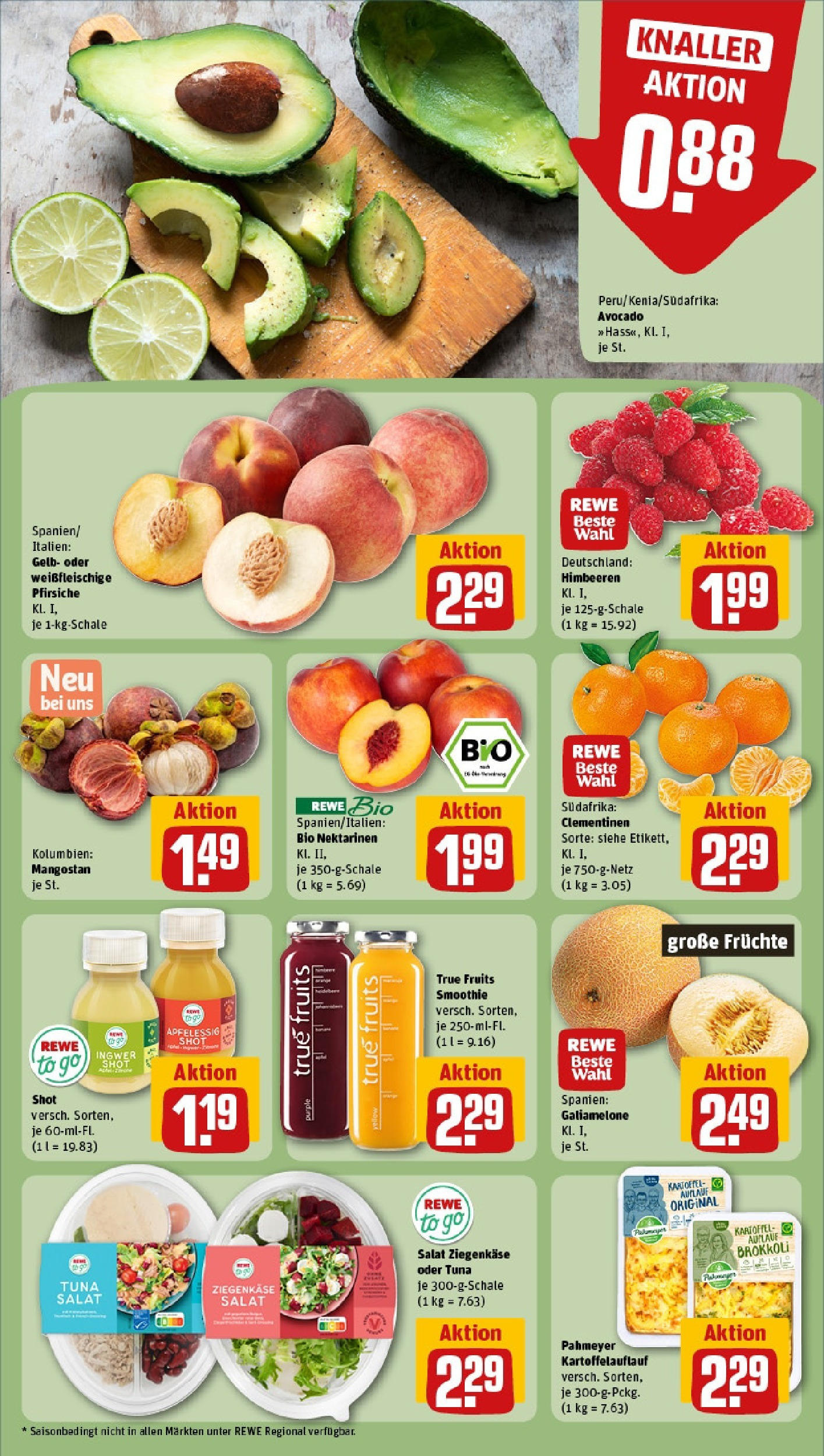 REWE Prospekt ab 15.06.2025 zum Blättern » Angebote | Seite: 6 | Produkte: Himbeeren, Nektarinen, Ziegenkäse, Salat