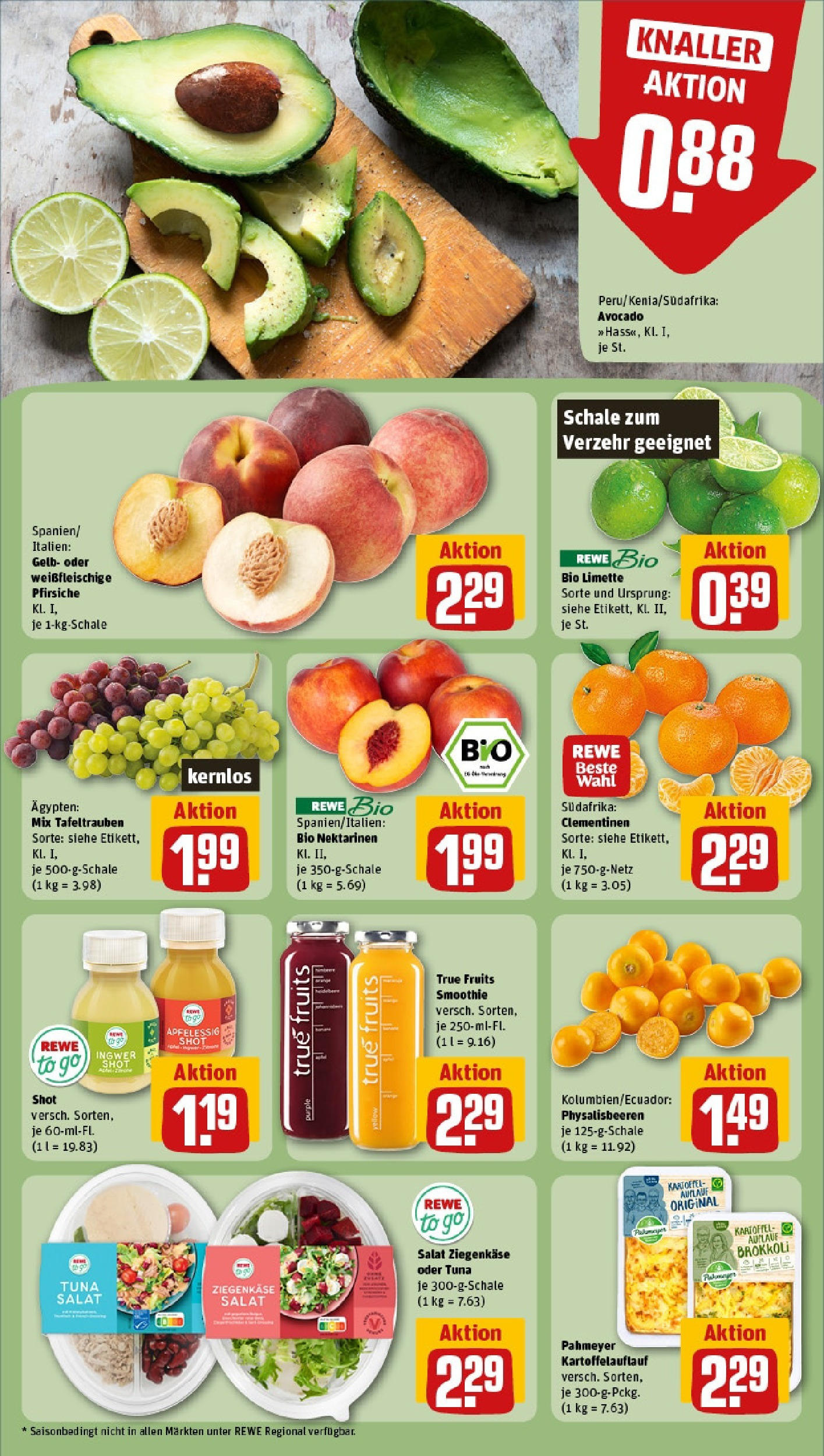 REWE Prospekt ab 15.06.2025 zum Blättern » Angebote | Seite: 6 | Produkte: Nektarinen, Avocado, Brokkoli, Limette