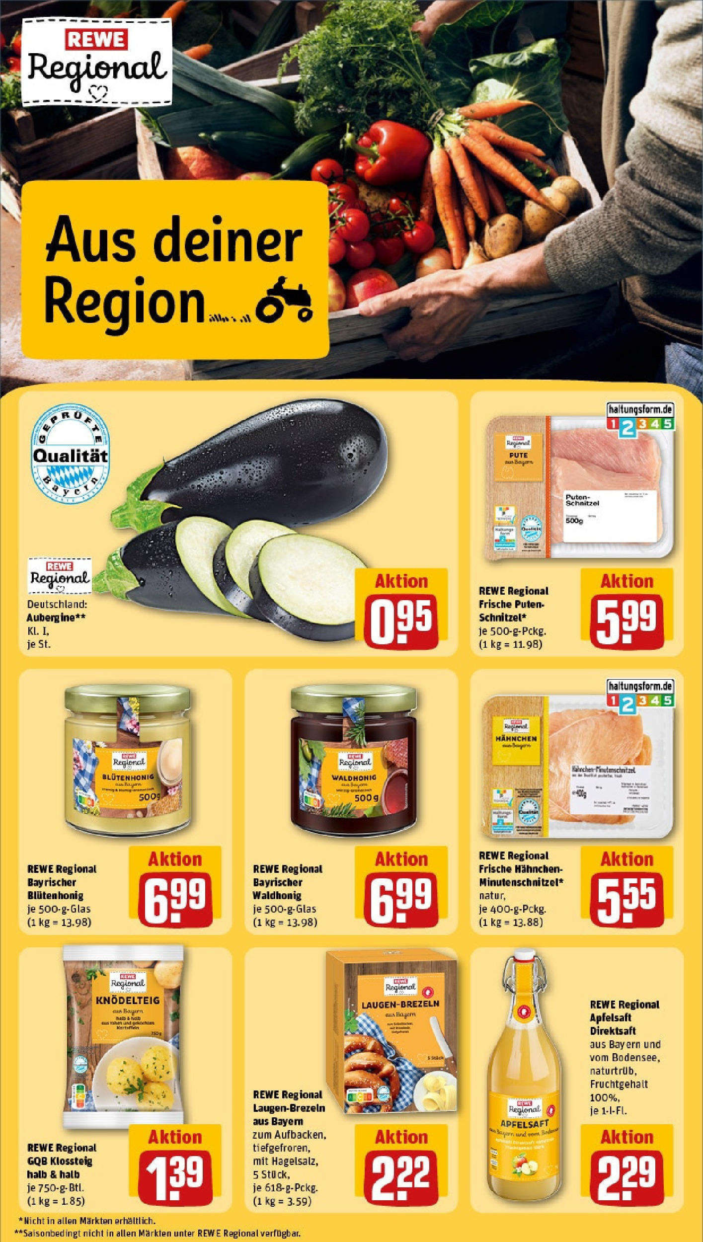 REWE Prospekt ab 15.06.2025 zum Blättern » Angebote | Seite: 15 | Produkte: Pute, Schnitzel, Apple, Aubergine
