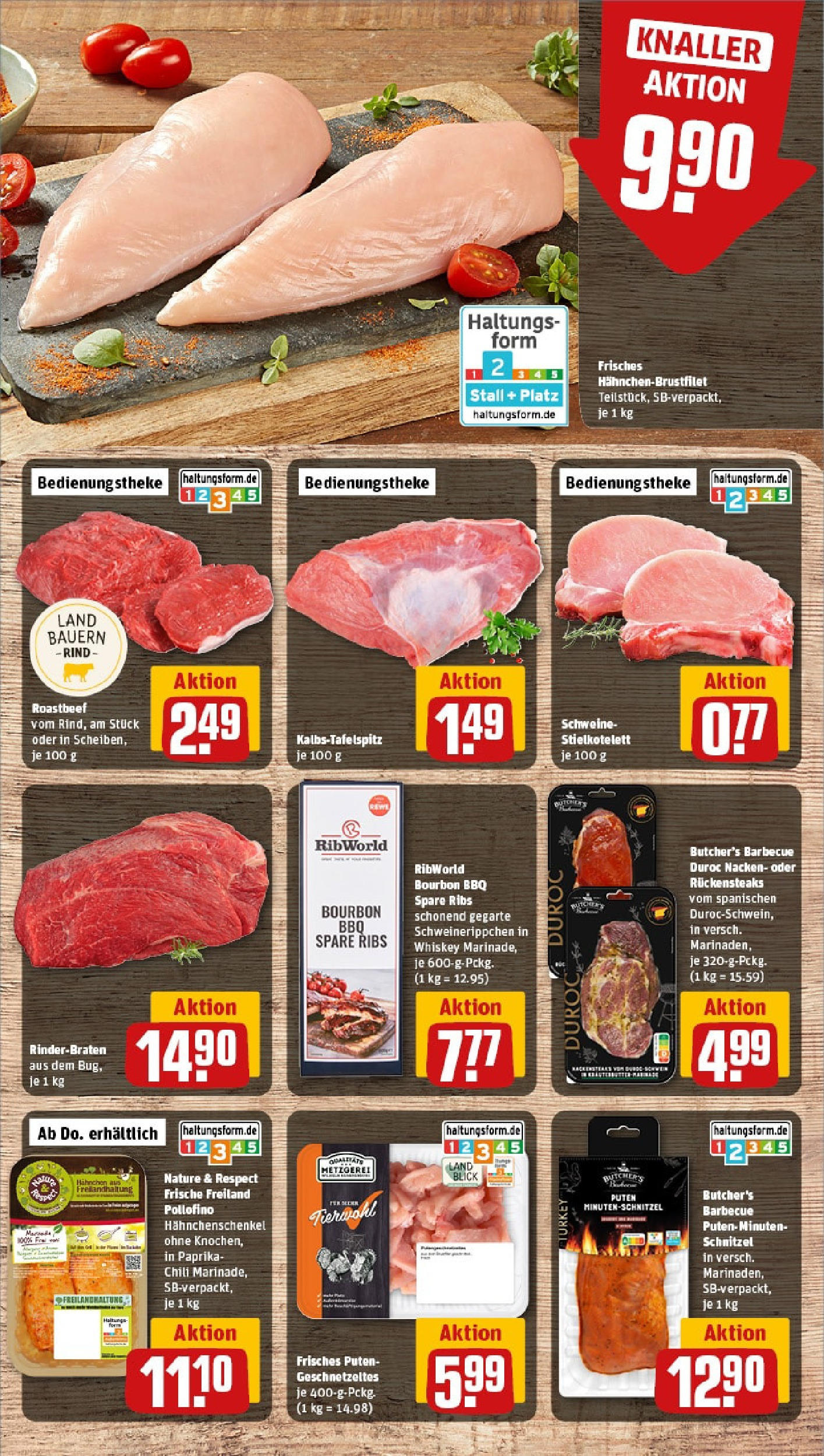 REWE Prospekt ab 15.06.2025 zum Blättern » Angebote | Seite: 10 | Produkte: Rinderbraten, Schnitzel, Bourbon, Whiskey