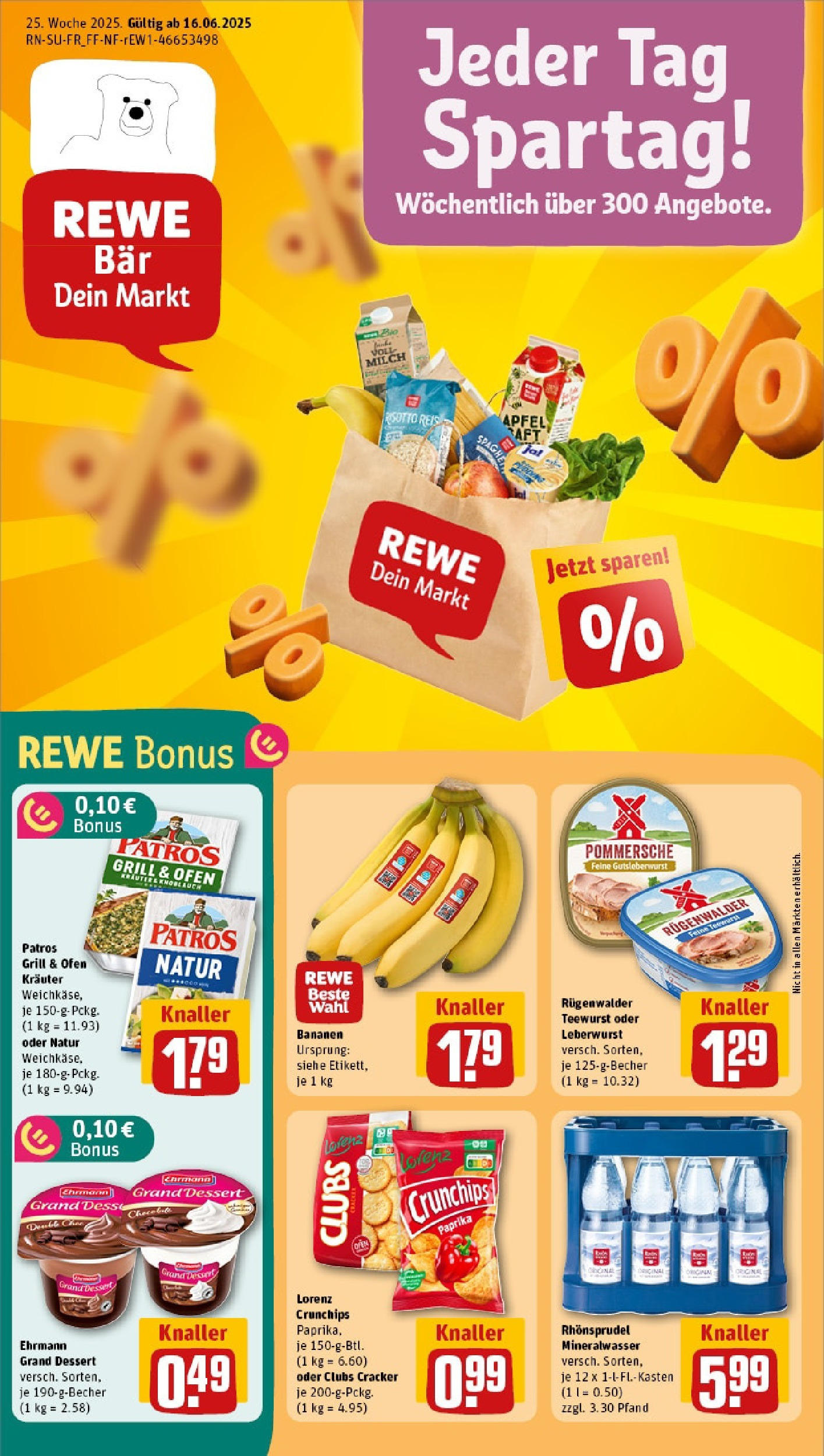 REWE Prospekt ab 15.06.2025 nächste Woche - Prospekt Helmbrechts Vorschau von dem Prospekt des Geschäftes Rewe, gültig ab dem 15.06.2025