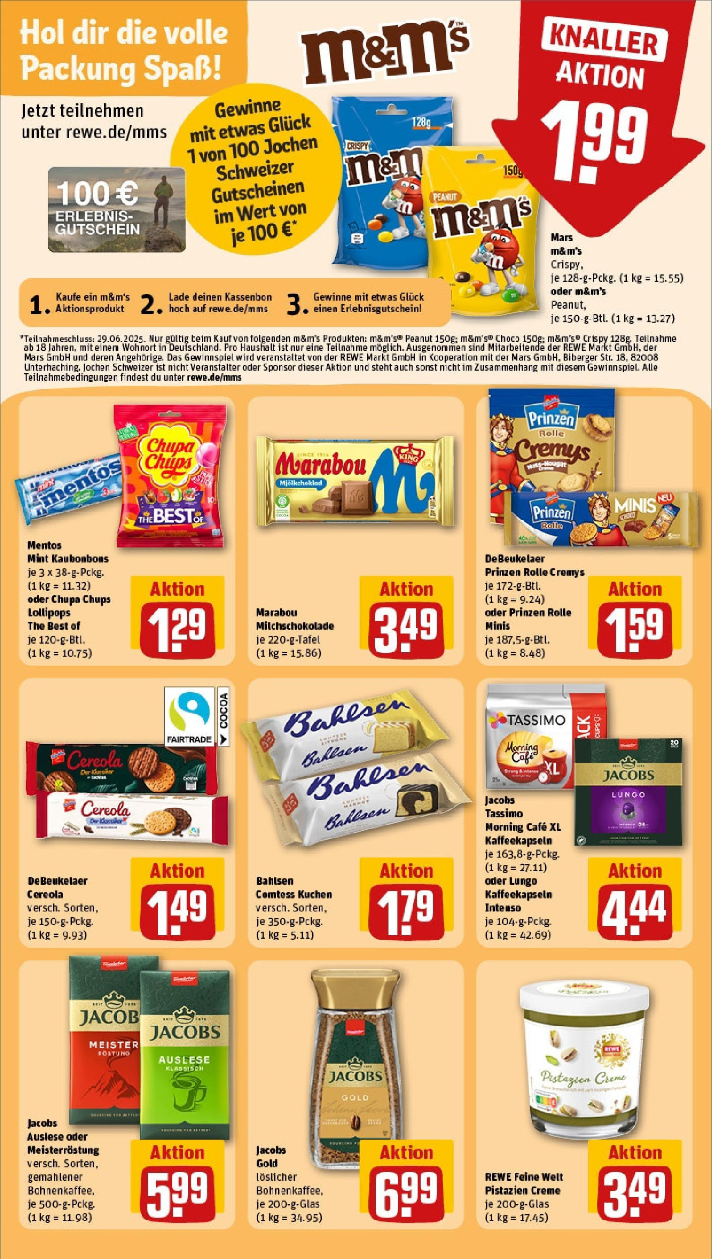 REWE Prospekt ab 15.06.2025 zum Blättern » Angebote | Seite: 19 | Produkte: Pistazien, Creme, Mars, Kuchen