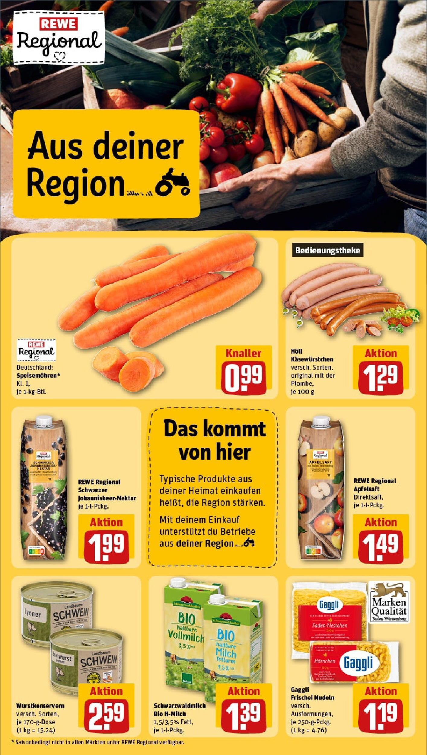 REWE Prospekt ab 15.06.2025 zum Blättern » Angebote | Seite: 15 | Produkte: Milch, Bratwurst, Apfelsaft, Apple