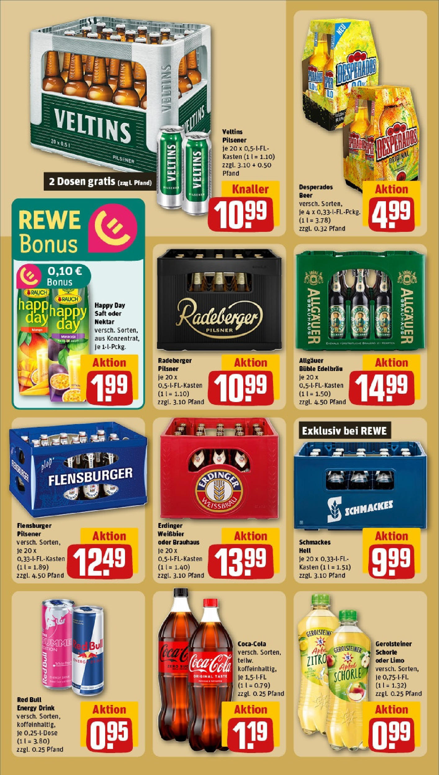 REWE Prospekt ab 15.06.2025 zum Blättern » Angebote | Seite: 16 | Produkte: Erdinger, Cola, Energy, Äpfel