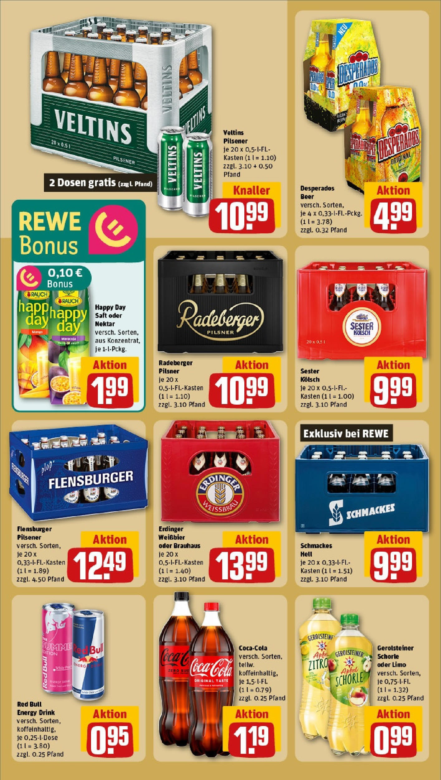 REWE Prospekt ab 15.06.2025 zum Blättern » Angebote | Seite: 16 | Produkte: Erdinger, Mango, Saft, Radeberger pilsner