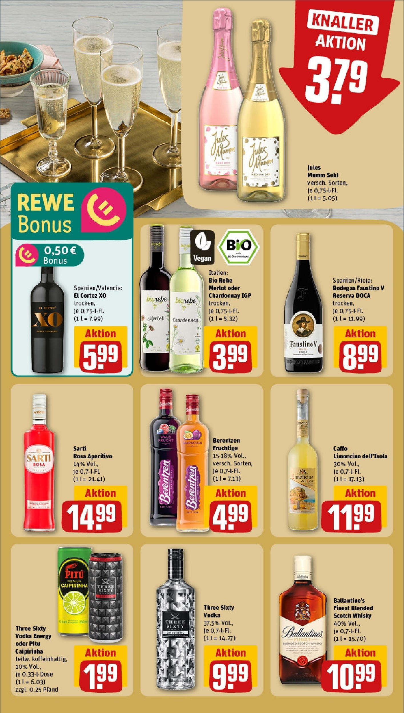 REWE Prospekt ab 15.06.2025 zum Blättern » Angebote | Seite: 17 | Produkte: Whisky, Sekt, Merlot, Vodka