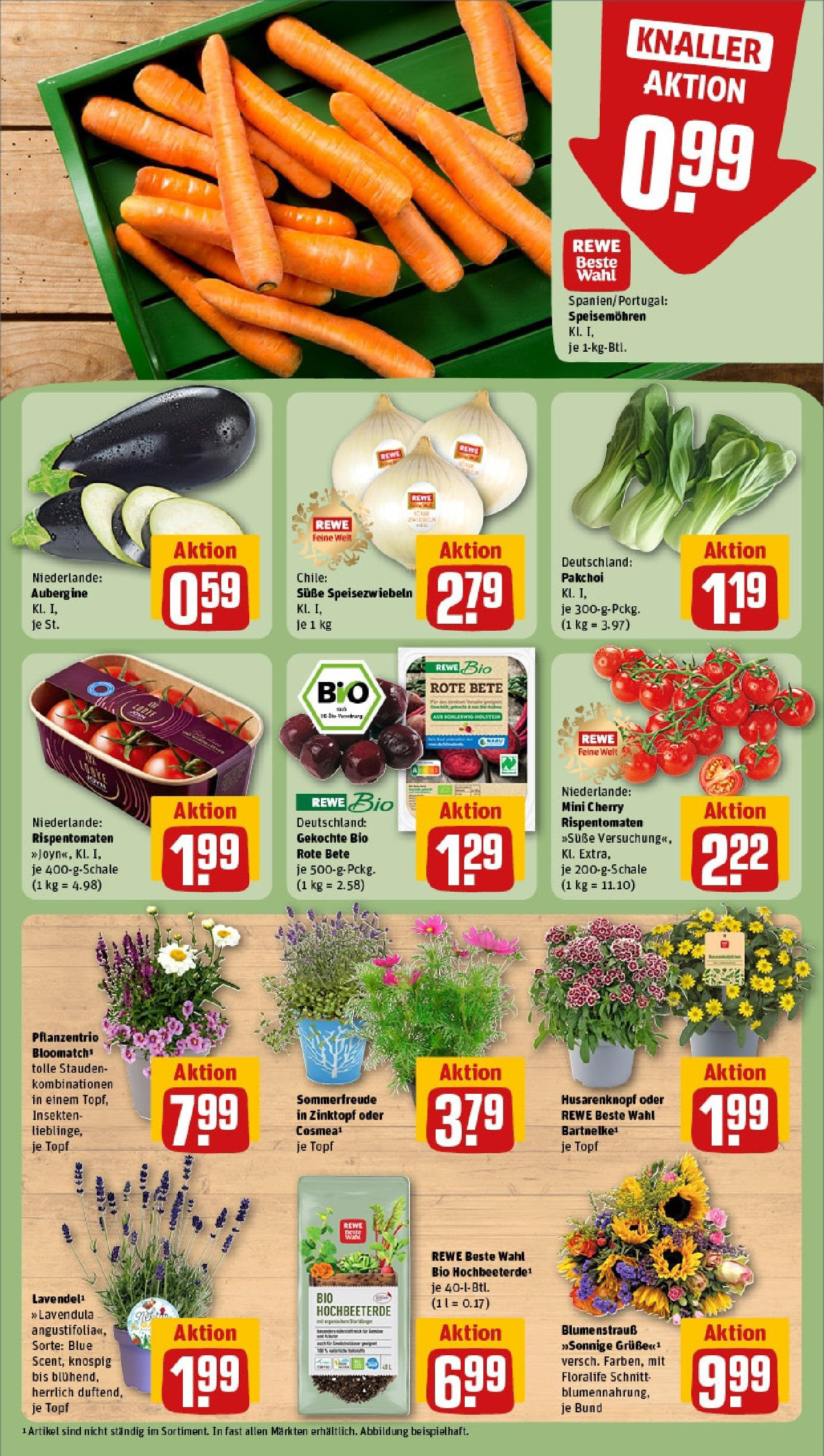 REWE Prospekt ab 15.06.2025 zum Blättern » Angebote | Seite: 7 | Produkte: Aubergine, Lavendel