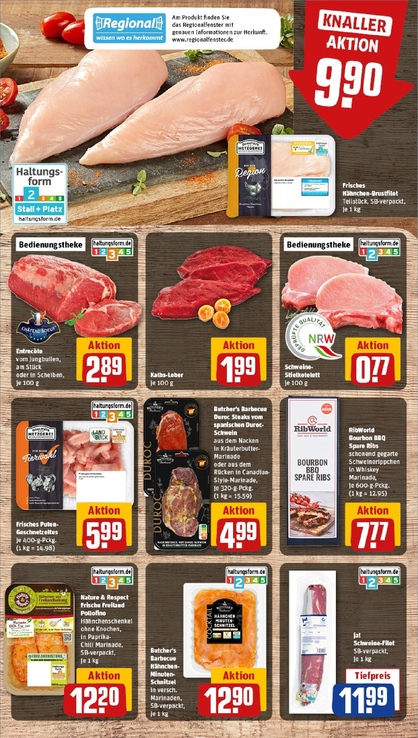 REWE Prospekt ab 15.06.2025 zum Blättern » Angebote | Seite: 8 | Produkte: Hahnchenschenkel, Schnitzel, Schweinefilet, Chili