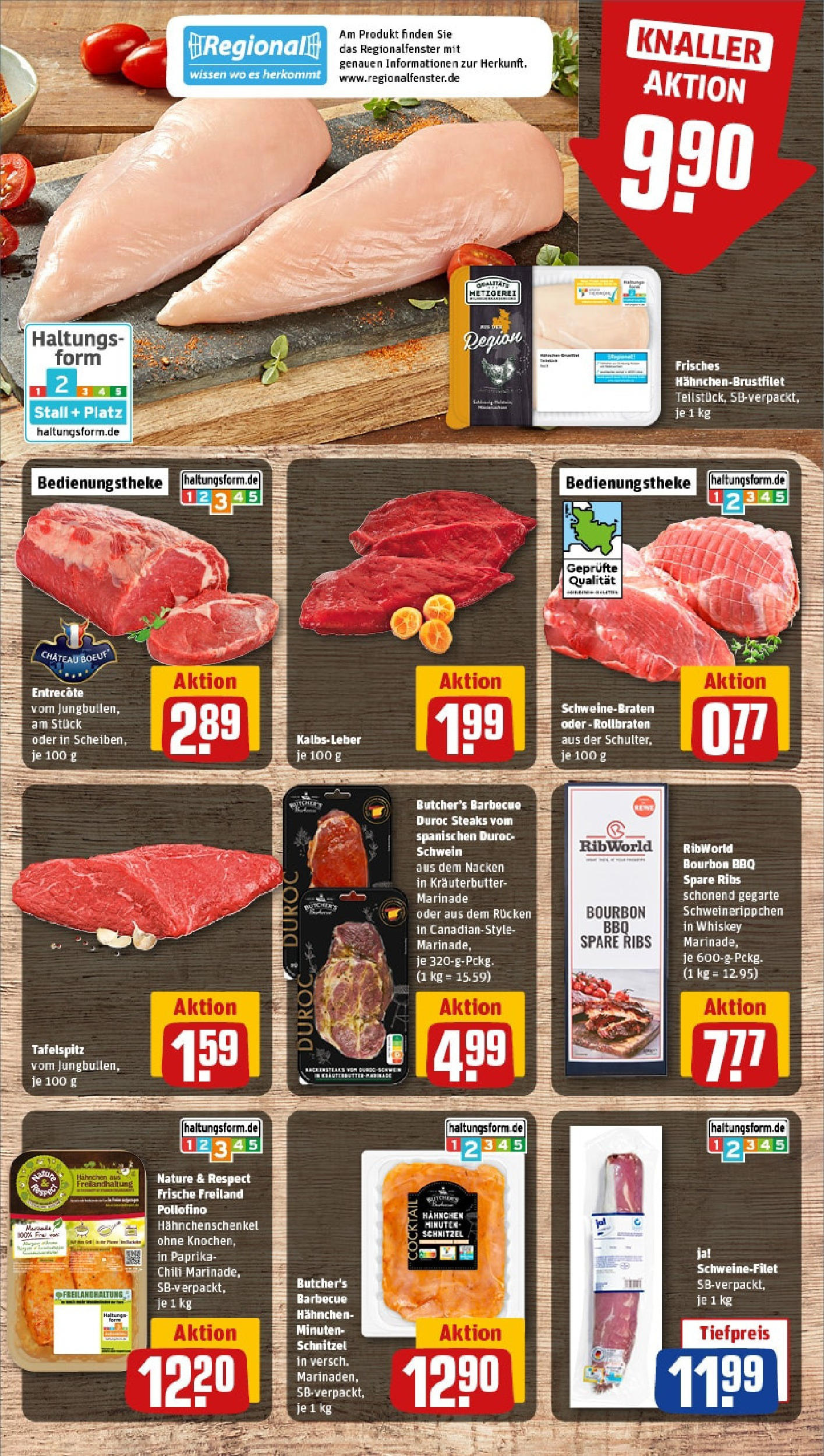 REWE Prospekt ab 15.06.2025 zum Blättern » Angebote | Seite: 8 | Produkte: Kräuterbutter, Entrecote, Schweinefilet, Paprika
