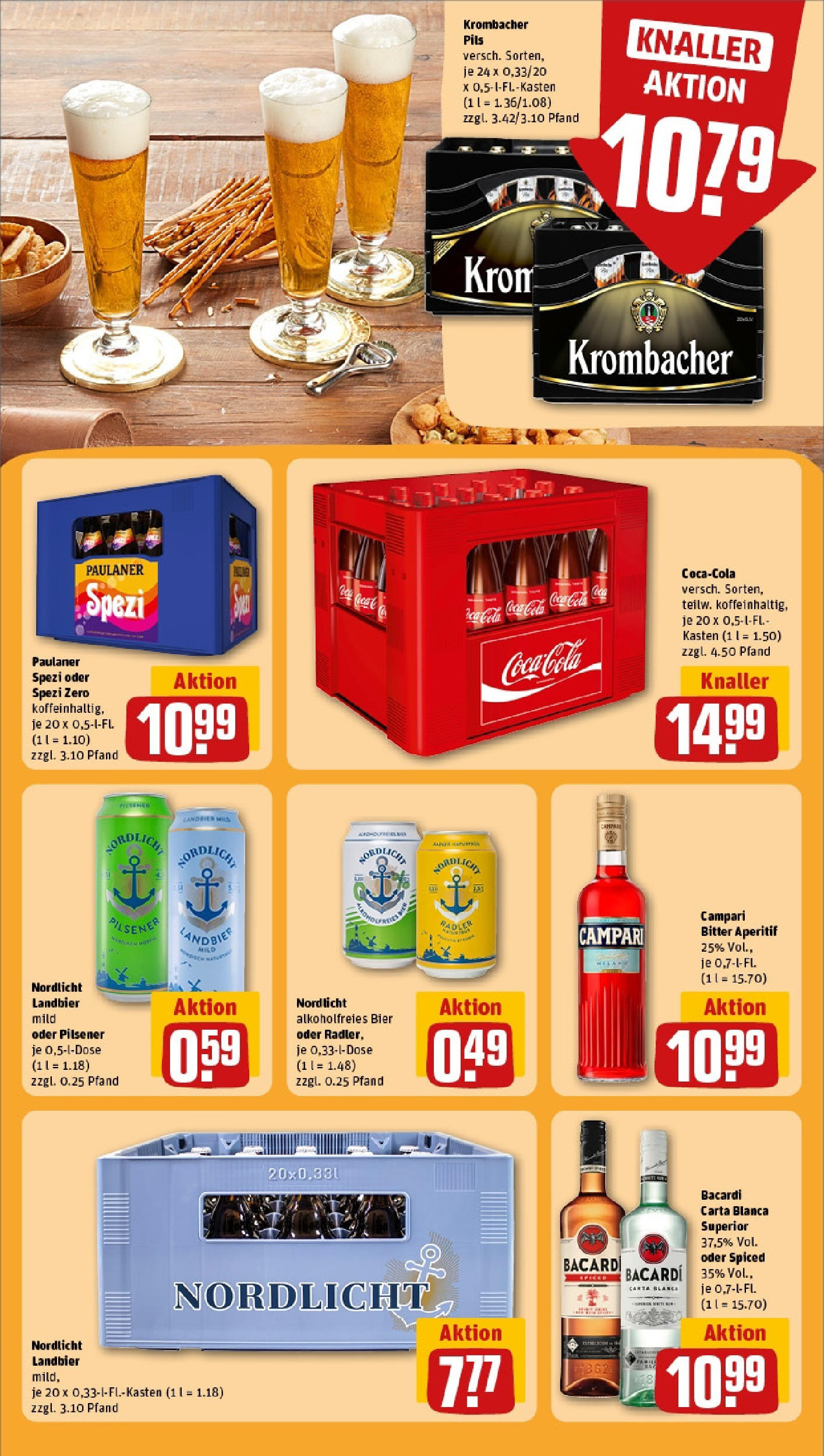 REWE Prospekt ab 15.06.2025 zum Blättern » Angebote | Seite: 18 | Produkte: Bacardi, Bier, Rum, Paulaner