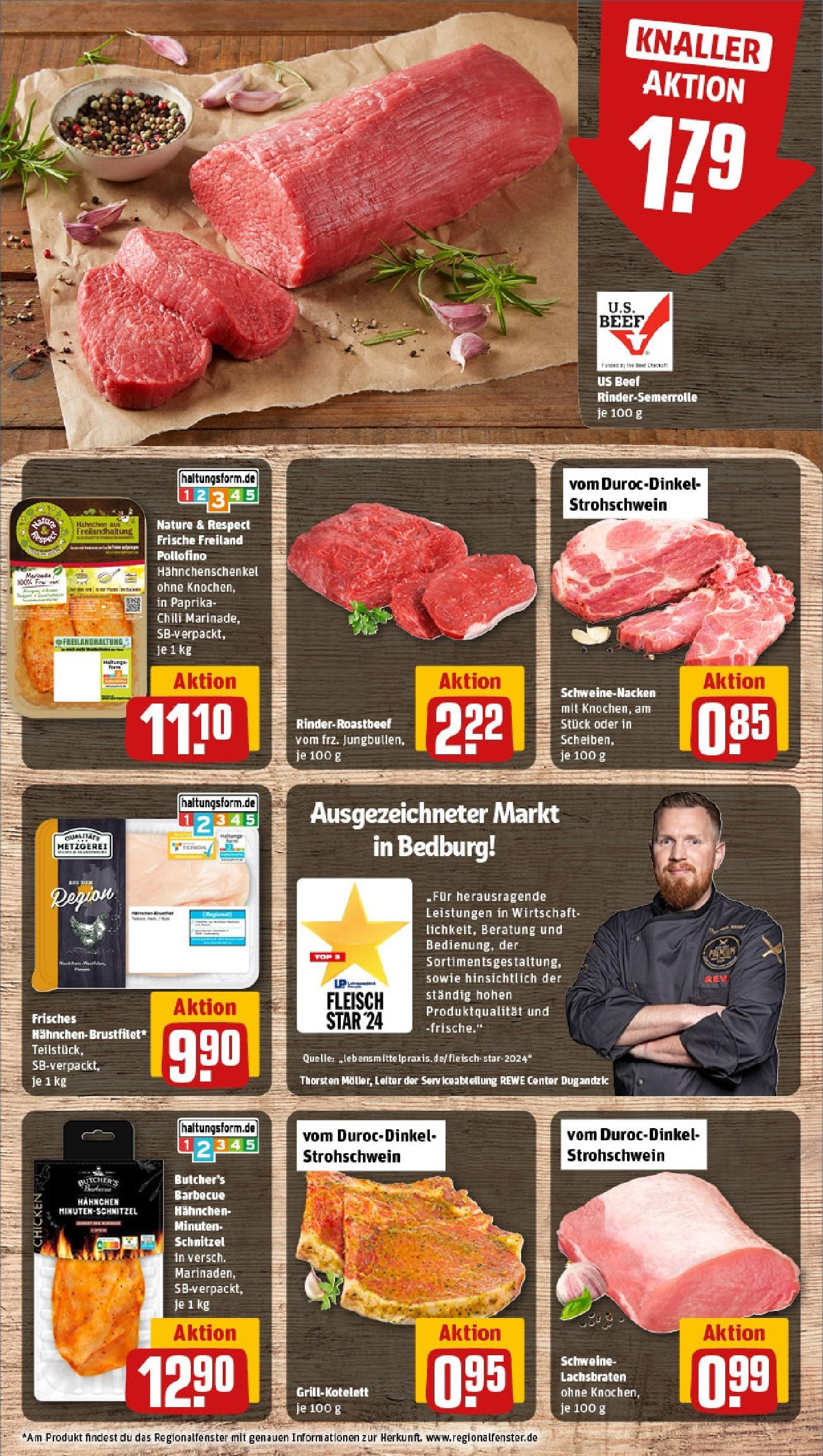 REWE Prospekt ab 15.06.2025 zum Blättern » Angebote | Seite: 8 | Produkte: Hahnchen, Hahnchenschenkel, Paprika, Chili