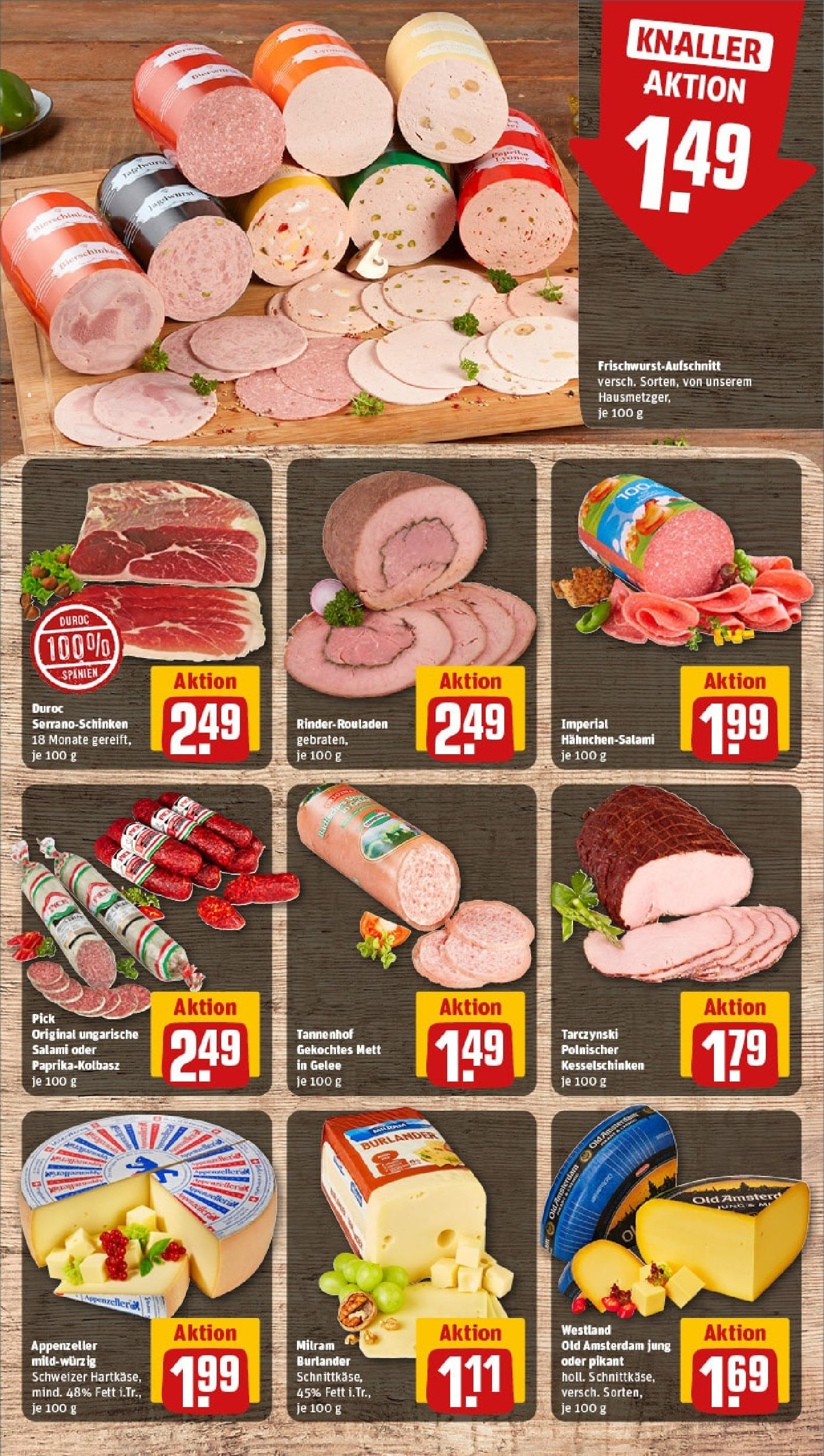 REWE Prospekt ab 15.06.2025 zum Blättern » Angebote | Seite: 9 | Produkte: Rinderrouladen, Milram, Salami