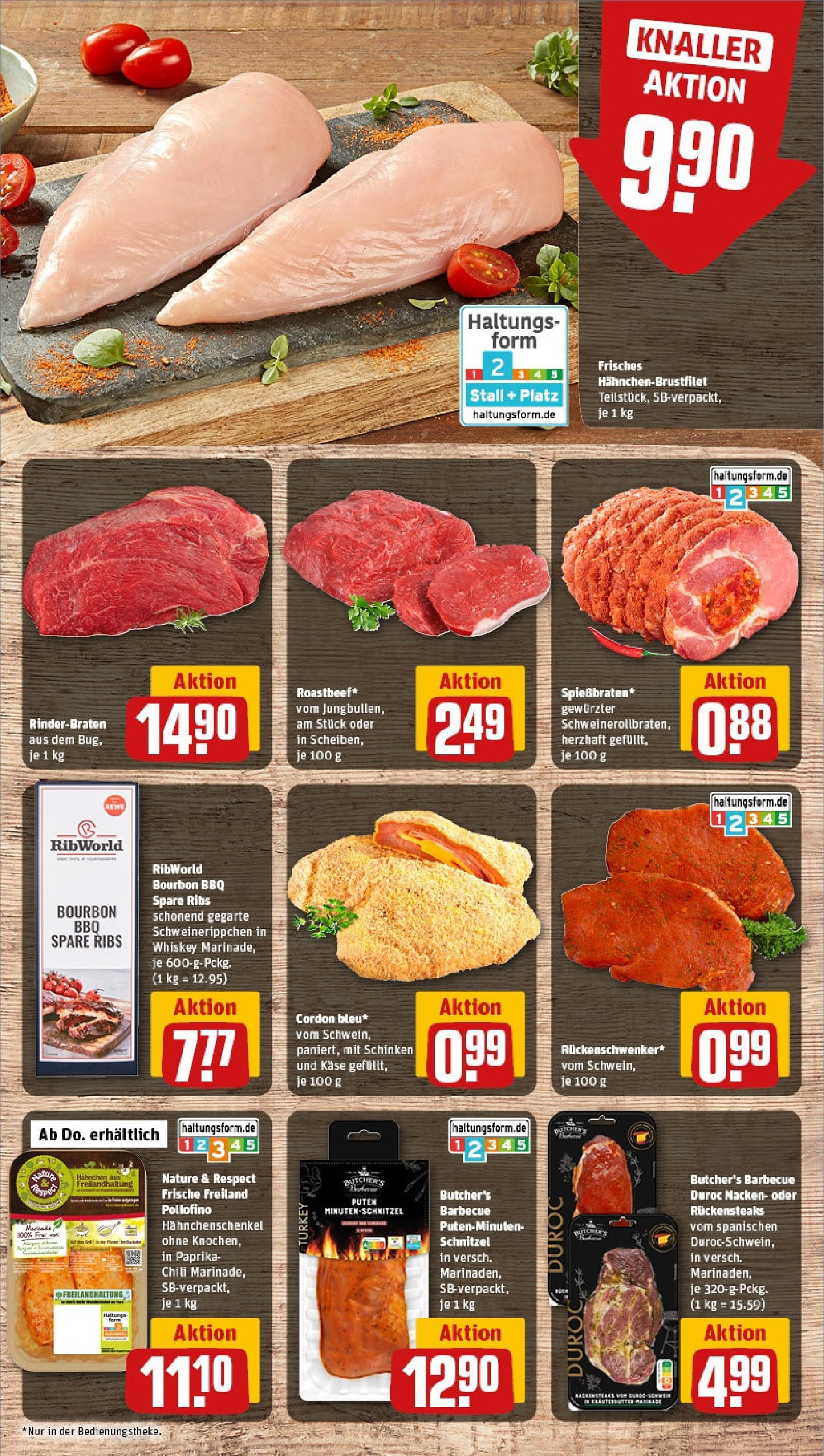 REWE Prospekt ab 15.06.2025 zum Blättern » Angebote | Seite: 10 | Produkte: Hahnchen, Schnitzel, Schinken, Bourbon