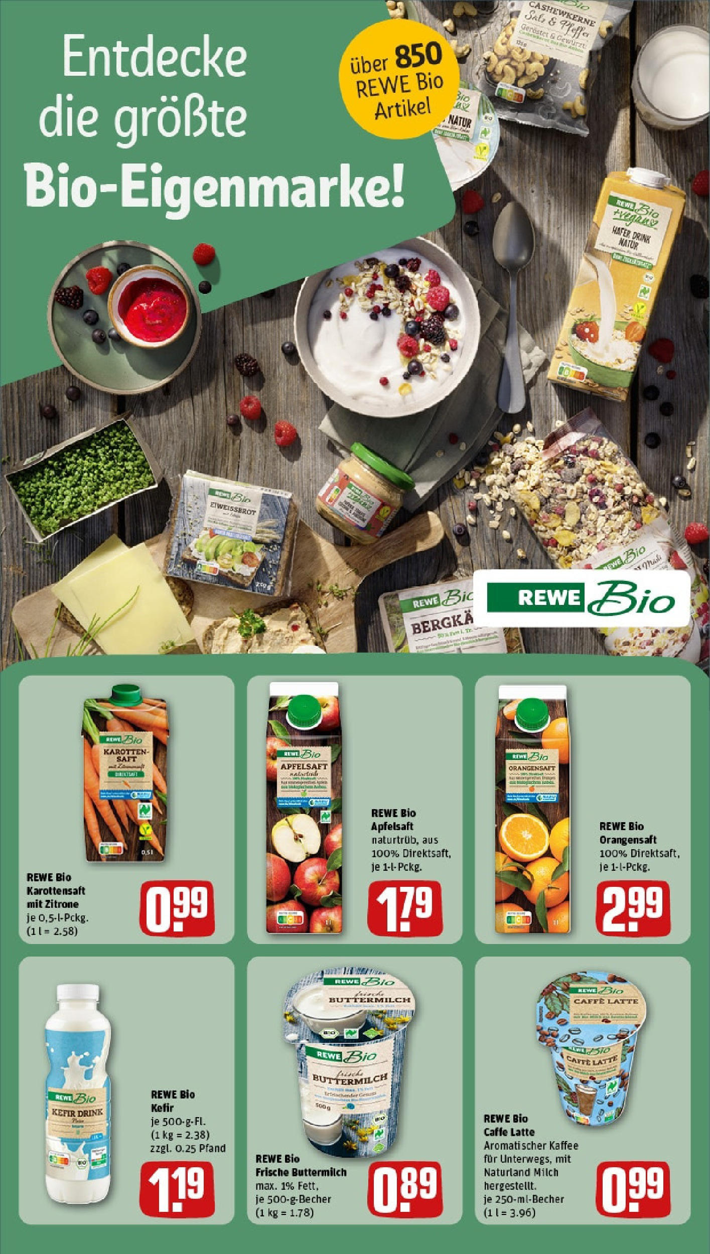 REWE Prospekt ab 15.06.2025 zum Blättern » Angebote | Seite: 21 | Produkte: Kaffee, Orangensaft, Gewürze, Saft