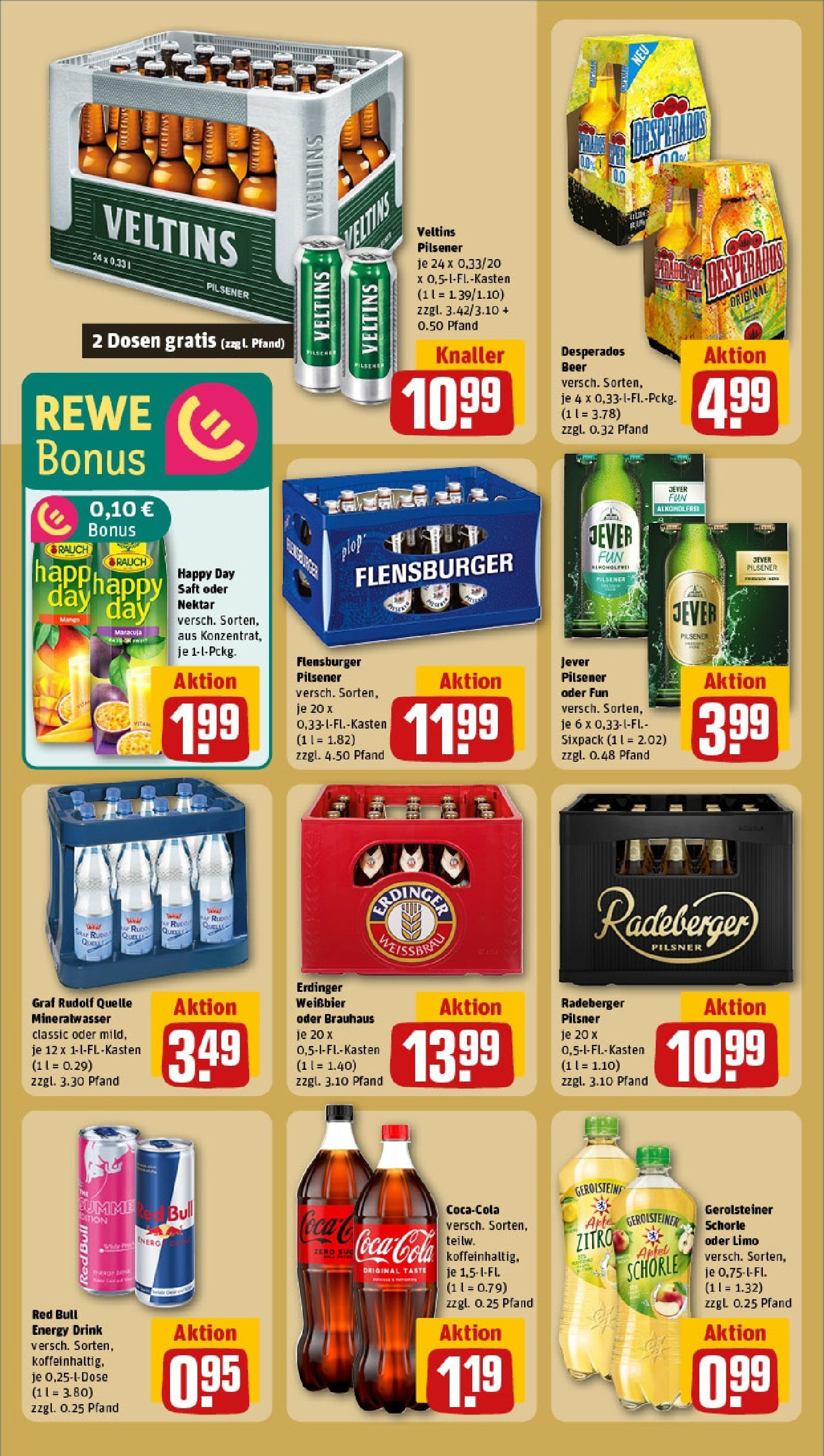 REWE Prospekt ab 15.06.2025 zum Blättern » Angebote | Seite: 24 | Produkte: Erdinger, Energy, Desperados, Radeberger pilsner