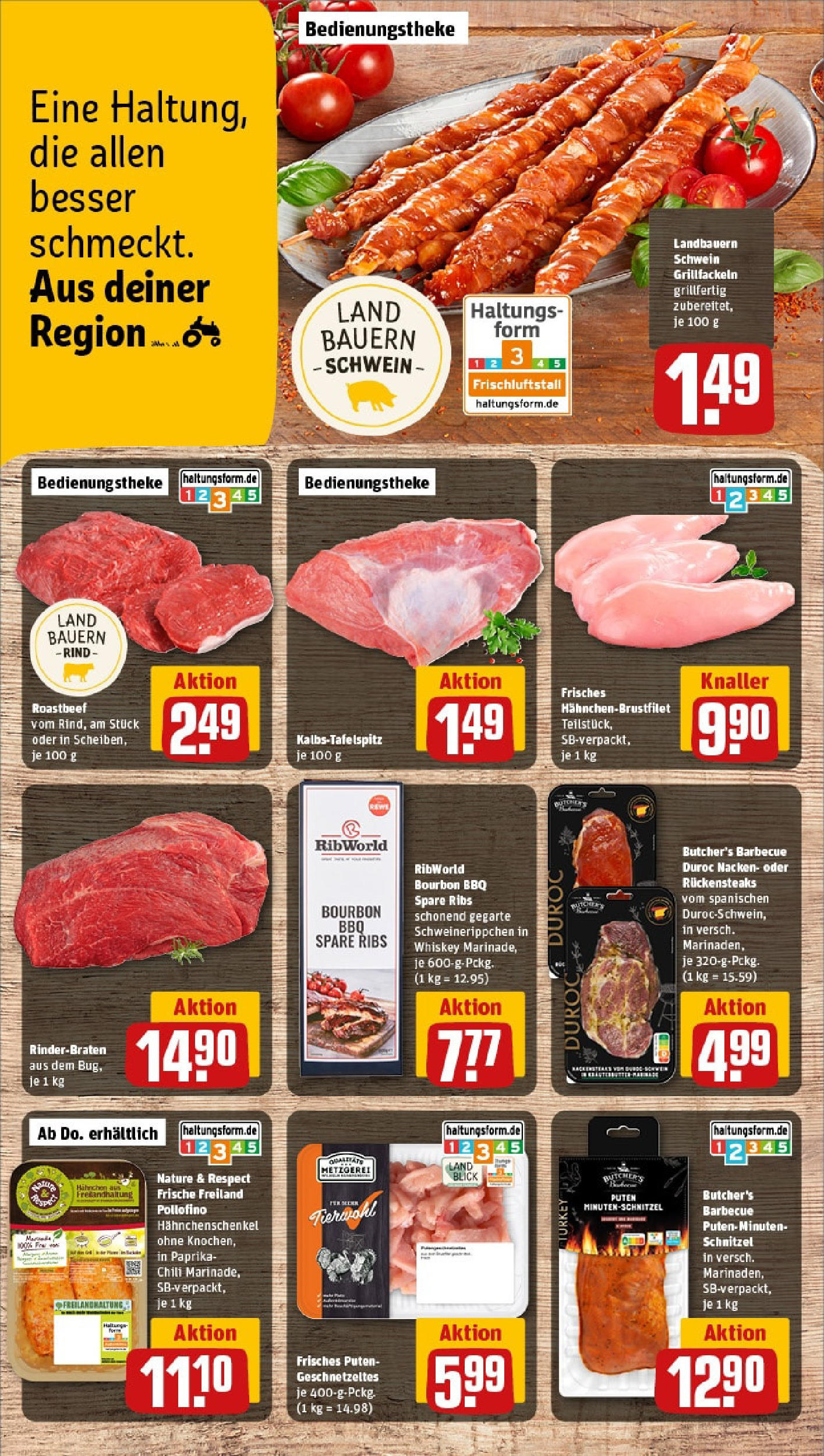 REWE Prospekt ab 15.06.2025 zum Blättern » Angebote | Seite: 10 | Produkte: Spare ribs, Roastbeef, Chili, Whiskey