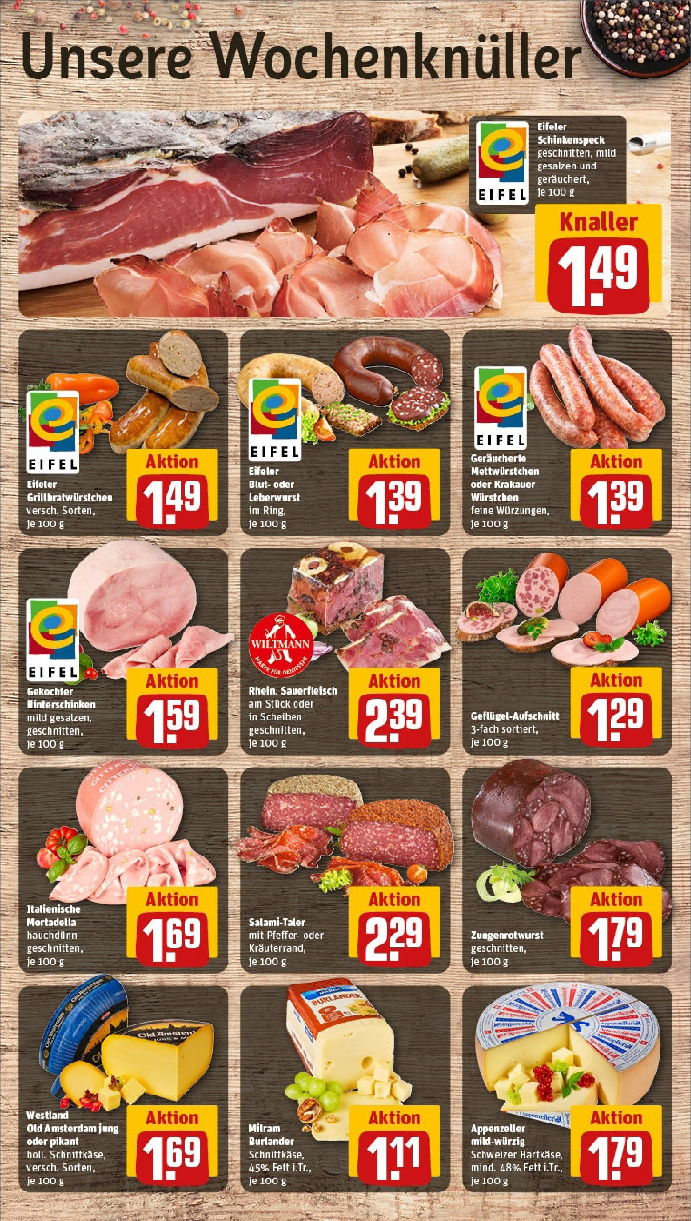 REWE Prospekt ab 15.06.2025 zum Blättern » Angebote | Seite: 9 | Produkte: Grill, Milram, Pfeffer, Salami