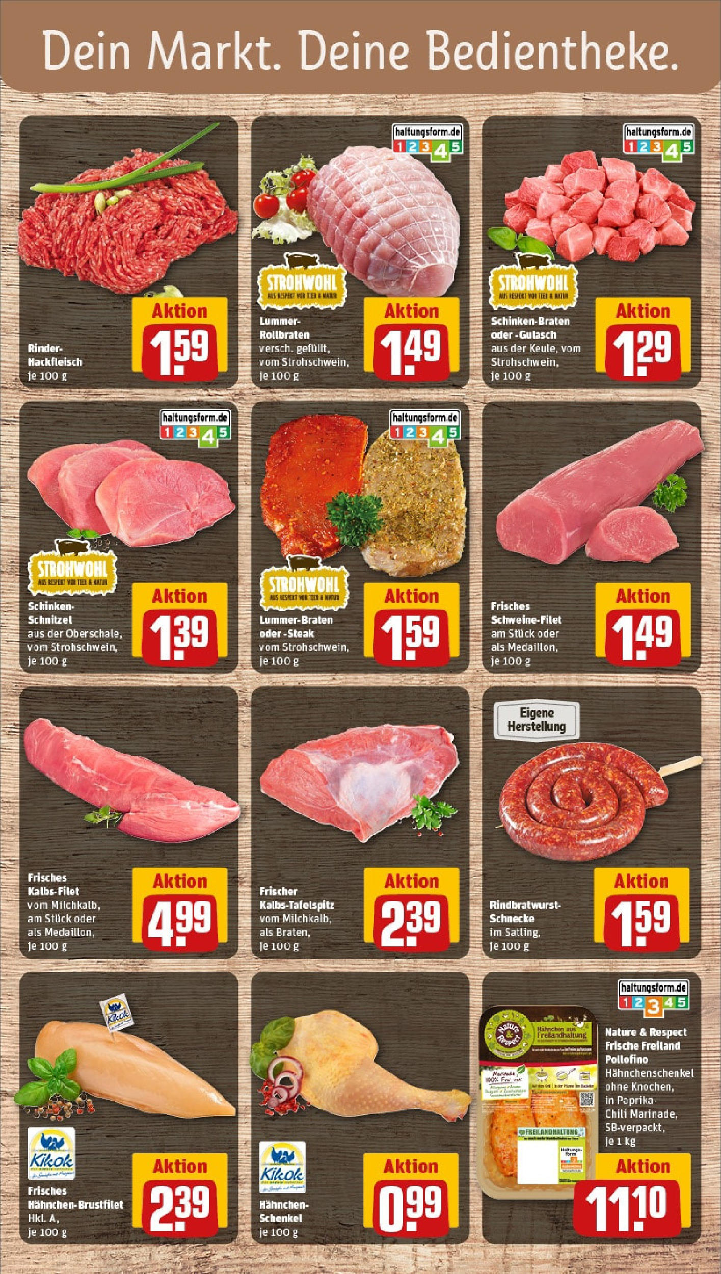 REWE Prospekt ab 15.06.2025 zum Blättern » Angebote | Seite: 8 | Produkte: Hahnchenschenkel, Schweinefilet, Chili, Steak