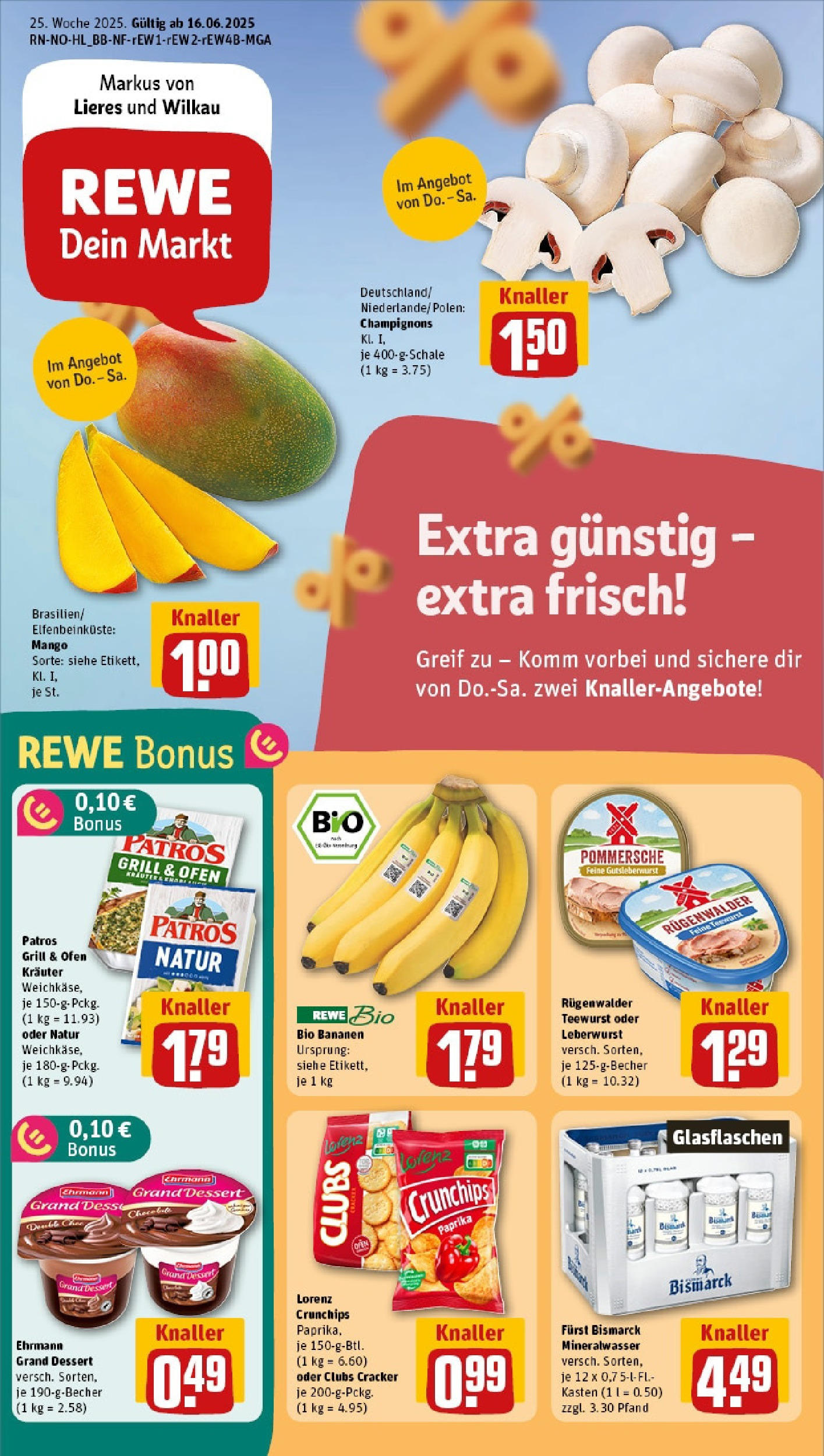 REWE Prospekt ab 15.06.2025 nächste Woche - Prospekt Bad Oldesloe Vorschau von dem Prospekt des Geschäftes Rewe, gültig ab dem 15.06.2025