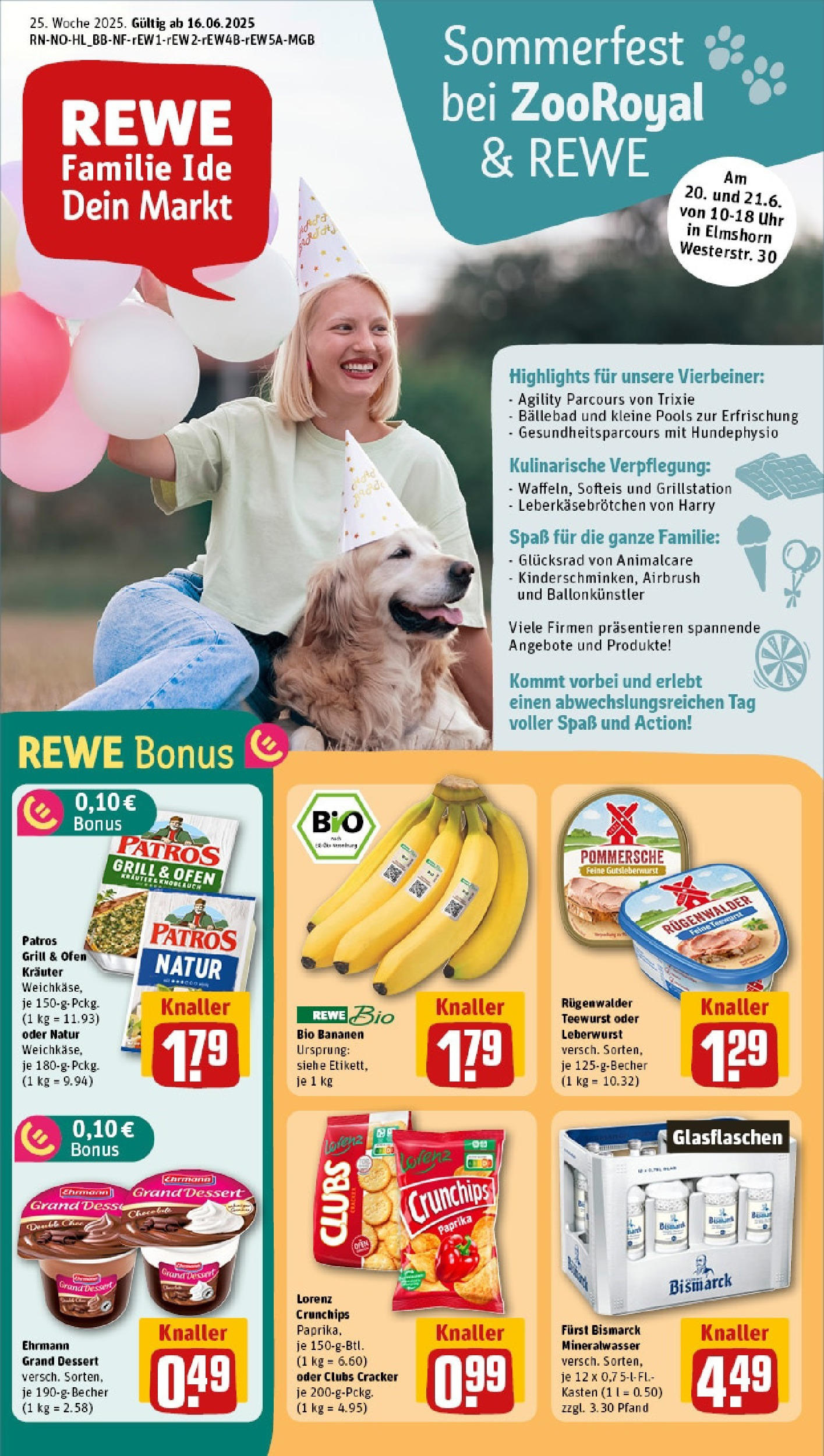 REWE Prospekt ab 15.06.2025 nächste Woche - Prospekt Elmshorn Vorschau von dem Prospekt des Geschäftes Rewe, gültig ab dem 15.06.2025