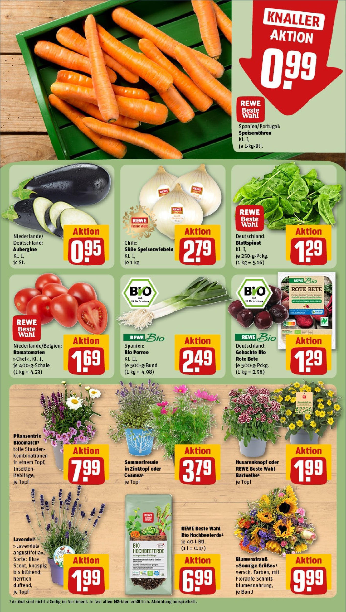 REWE Prospekt ab 15.06.2025 zum Blättern » Angebote | Seite: 7 | Produkte: Aubergine, Lavendel