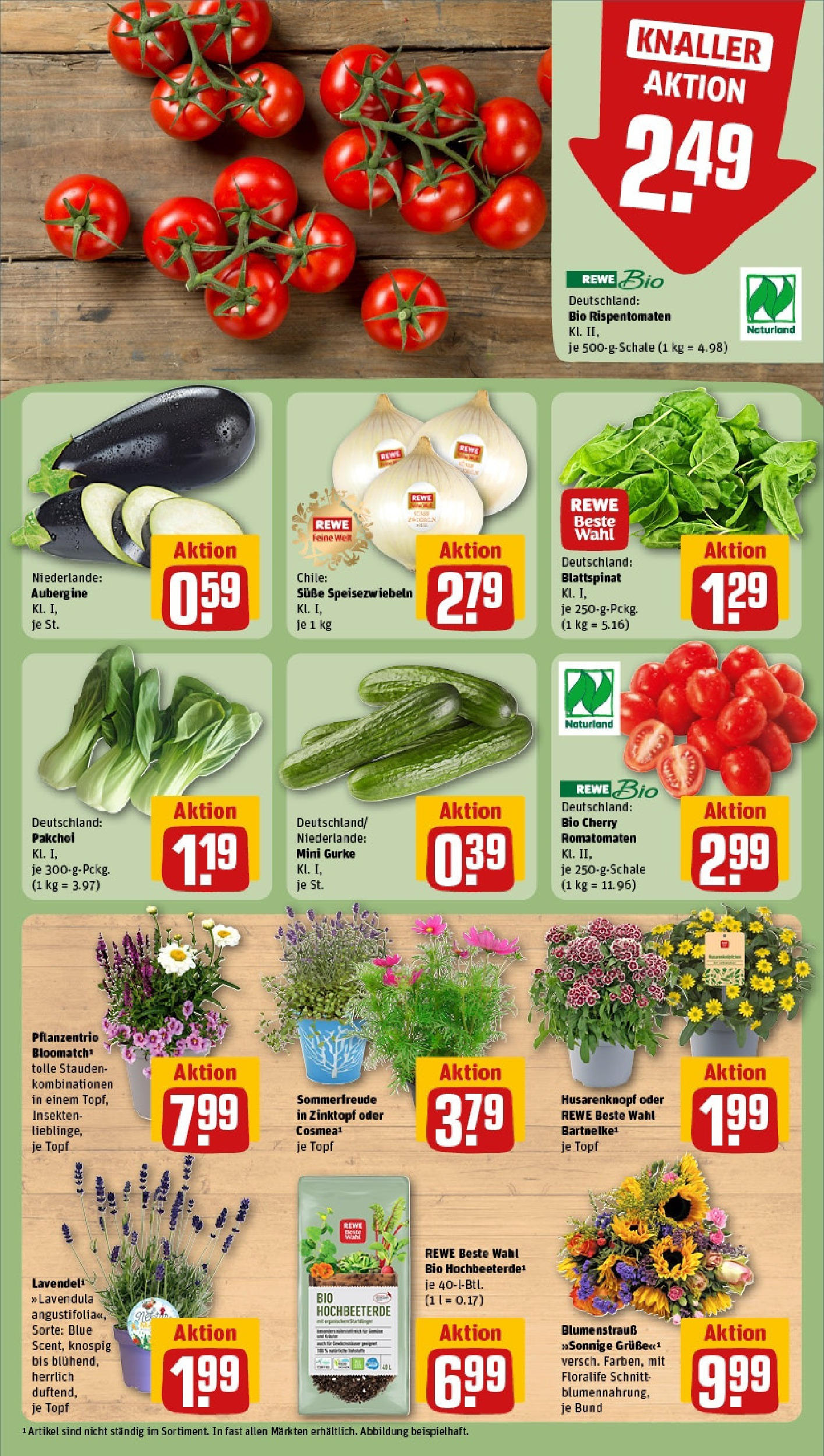 REWE Prospekt ab 15.06.2025 zum Blättern » Angebote | Seite: 7 | Produkte: Aubergine, Lavendel