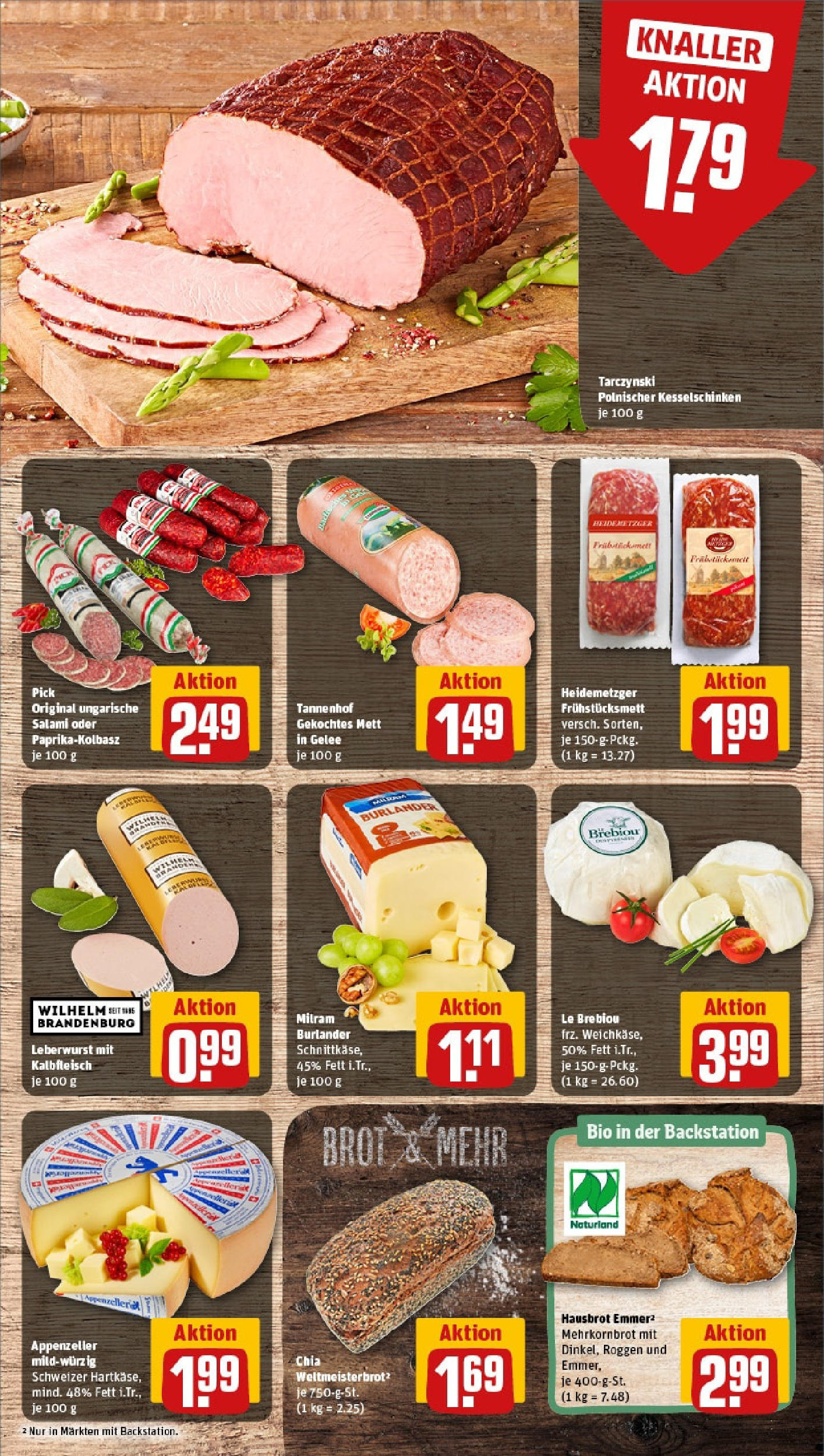 REWE Prospekt ab 15.06.2025 zum Blättern » Angebote | Seite: 9 | Produkte: Brot, Salami