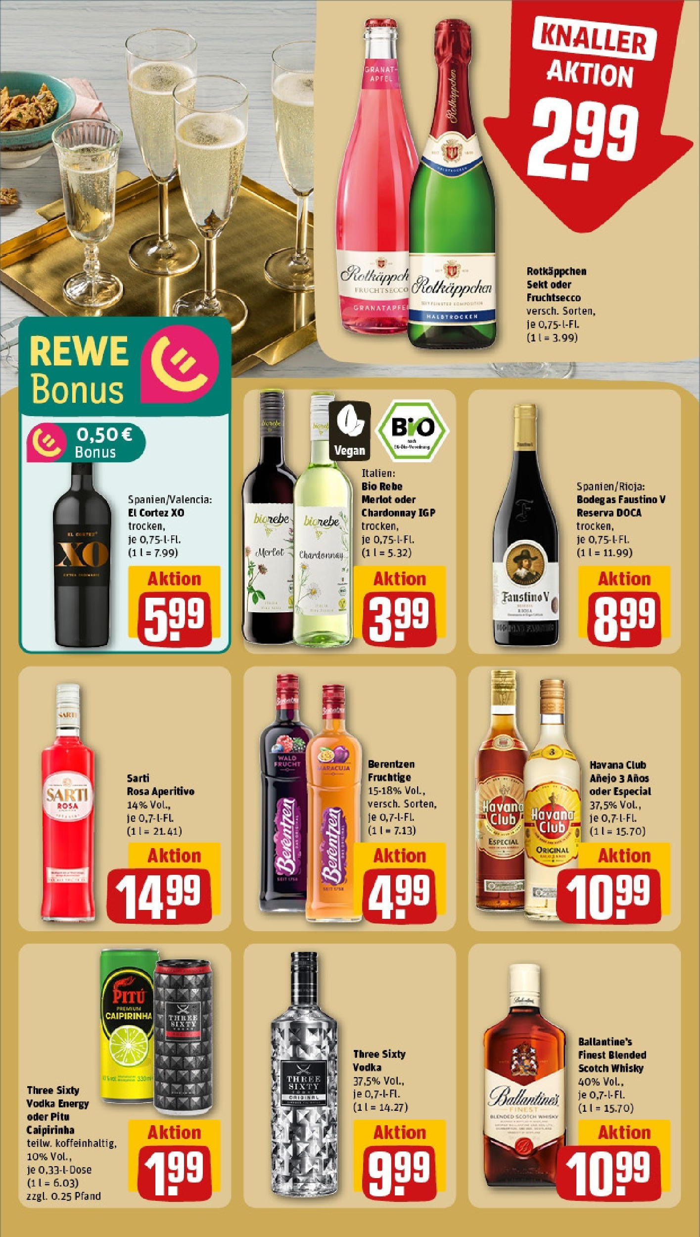 REWE Prospekt ab 15.06.2025 zum Blättern » Angebote | Seite: 19 | Produkte: Granatapfel, Energy, Fruchtsecco, Vodka