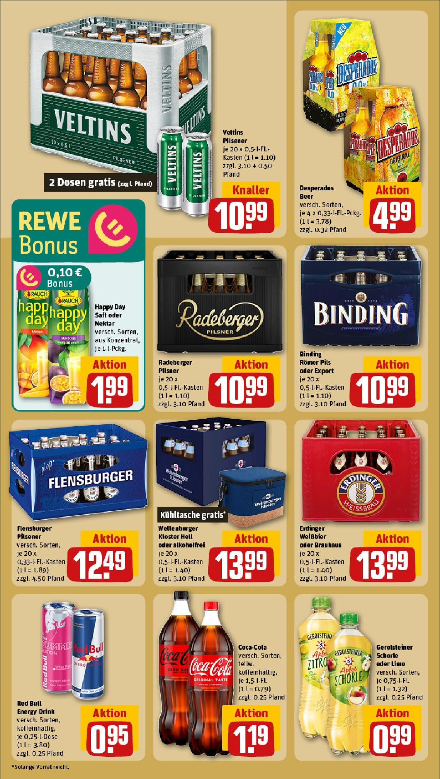 REWE Prospekt ab 15.06.2025 zum Blättern » Angebote | Seite: 14 | Produkte: Pils, Saft, Veltins, Gerolsteiner