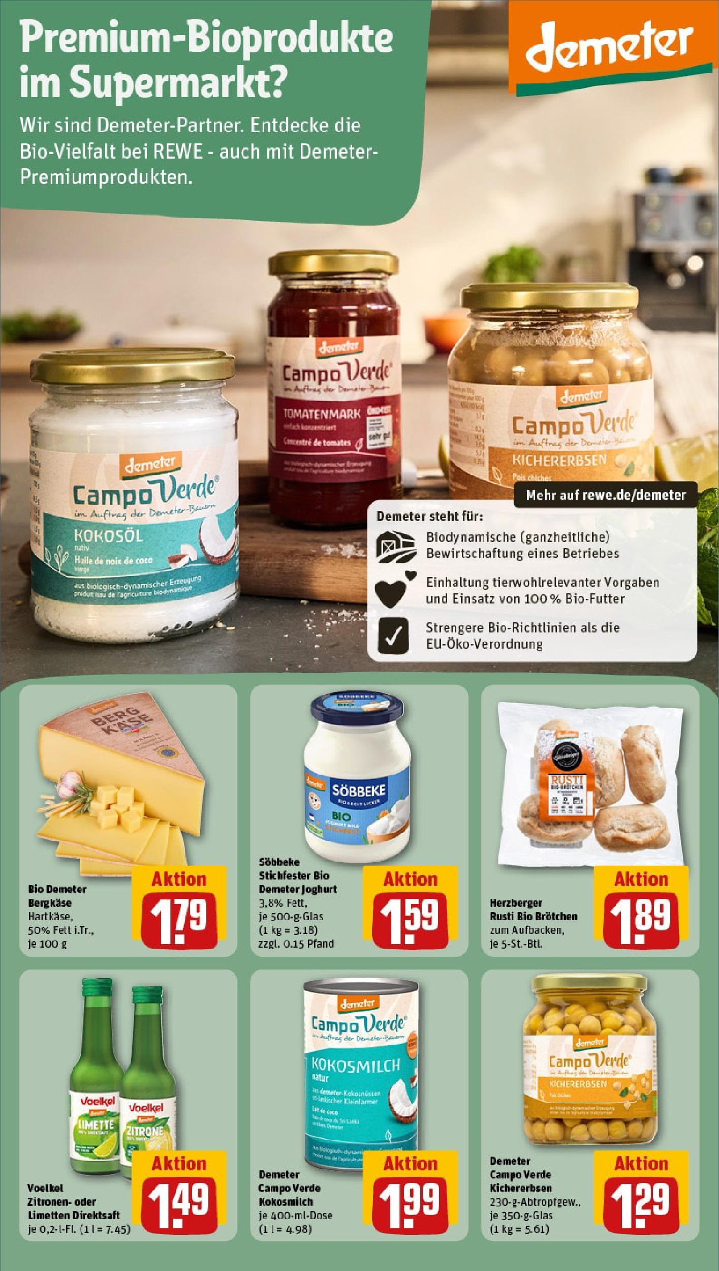 REWE Prospekt ab 15.06.2025 zum Blättern » Angebote | Seite: 19 | Produkte: Joghurt, Limetten, Zitrone, Limette