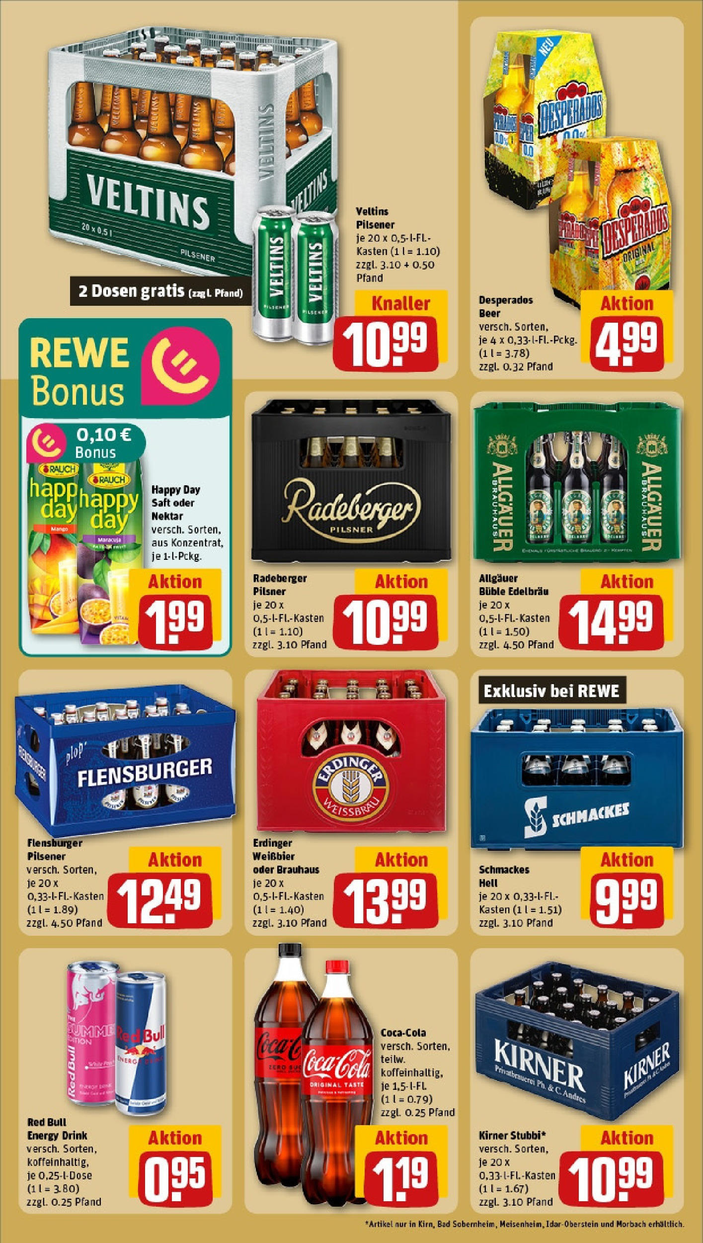 REWE Prospekt ab 15.06.2025 zum Blättern » Angebote | Seite: 16 | Produkte: Cola, Flensburger, Mango, Radeberger pilsner