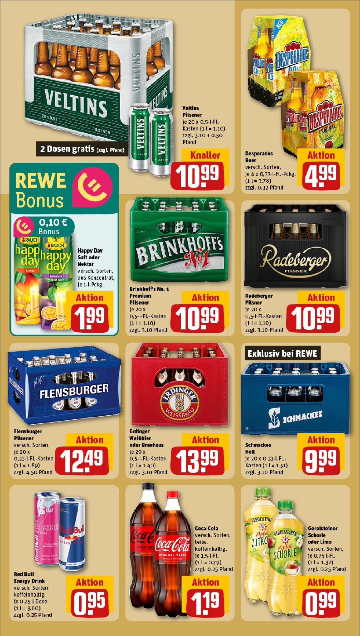 REWE Prospekt ab 15.06.2025 zum Blättern » Angebote | Seite: 16 | Produkte: Coca cola, Flensburger, Mango, Veltins