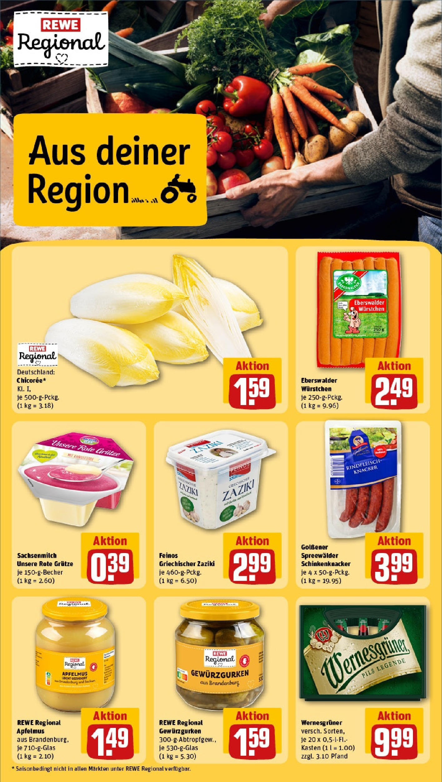 REWE Prospekt ab 15.06.2025 zum Blättern » Angebote | Seite: 13 | Produkte: Pils, Wernesgruner, Apple, Rindfleisch