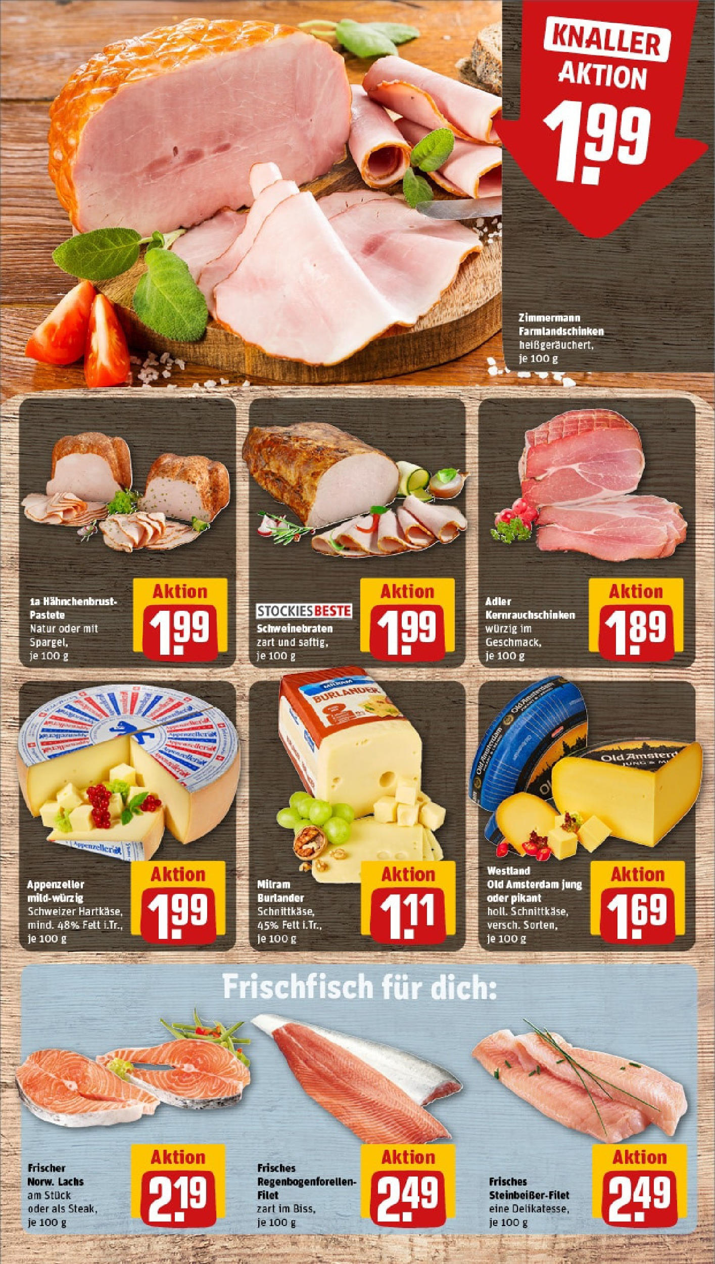 REWE Prospekt ab 15.06.2025 zum Blättern » Angebote | Seite: 9 | Produkte: Lachs, Milram, Steak, Hahnchenbrust