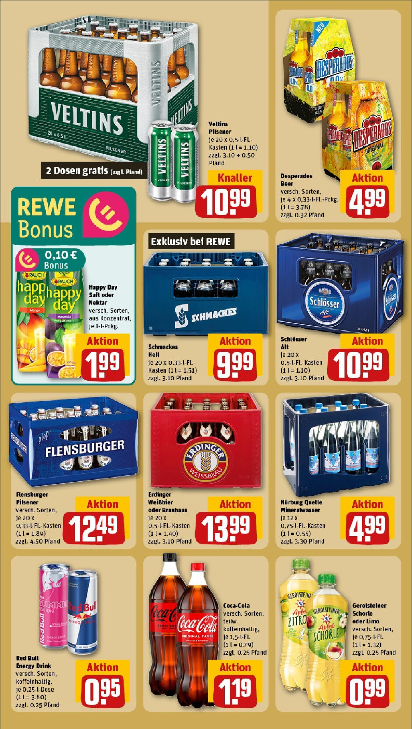 REWE Prospekt ab 15.06.2025 zum Blättern » Angebote | Seite: 16 | Produkte: Erdinger, Cola, Weißbier, Saft